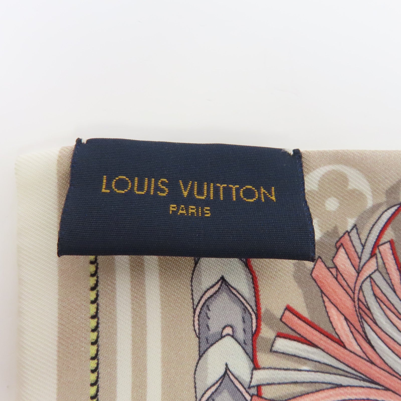 LOUIS VUITTON 絲質Bandeau絲巾米色
