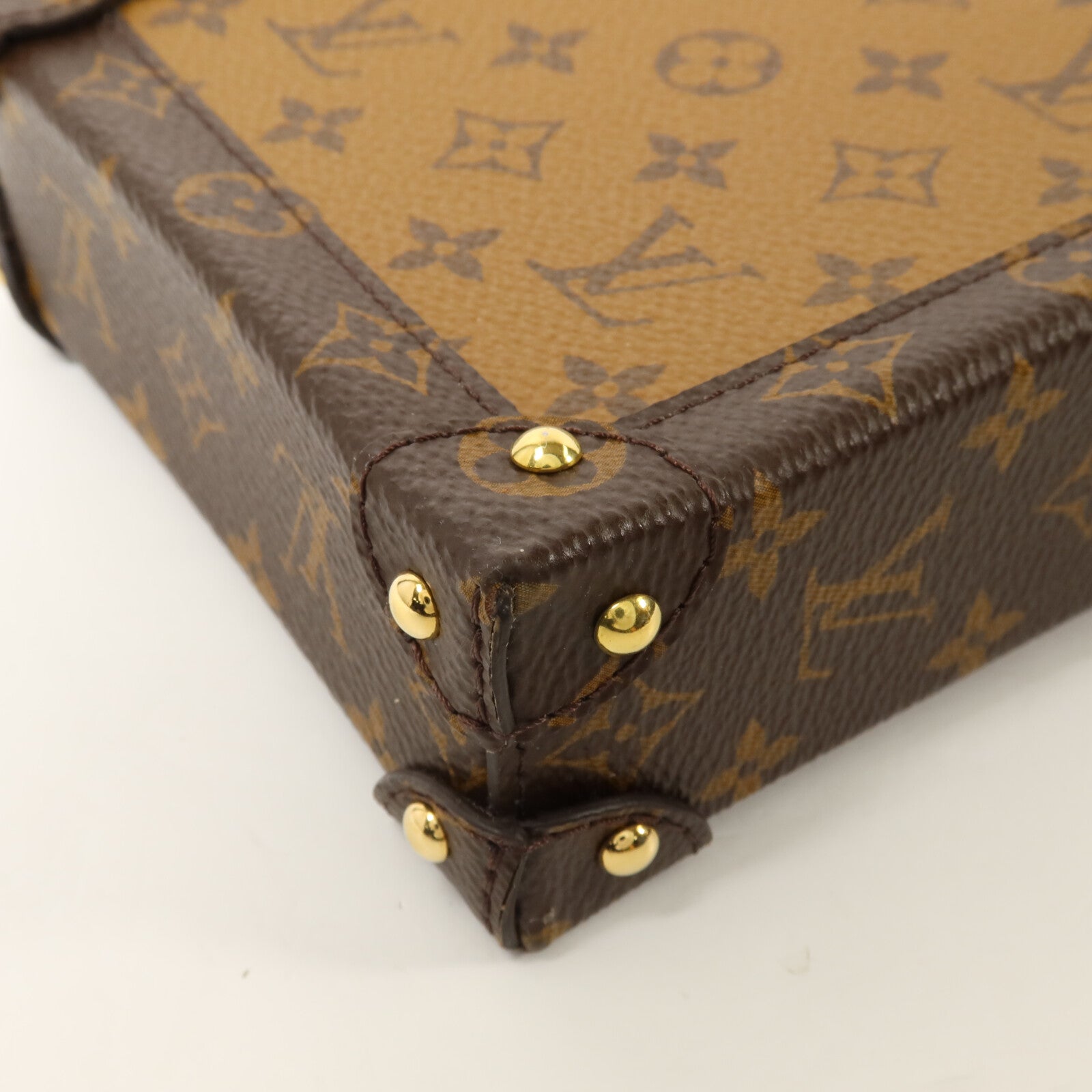 LOUIS VUITTON Monogram Pochette Trunk Vertical鏈帶肩背袋