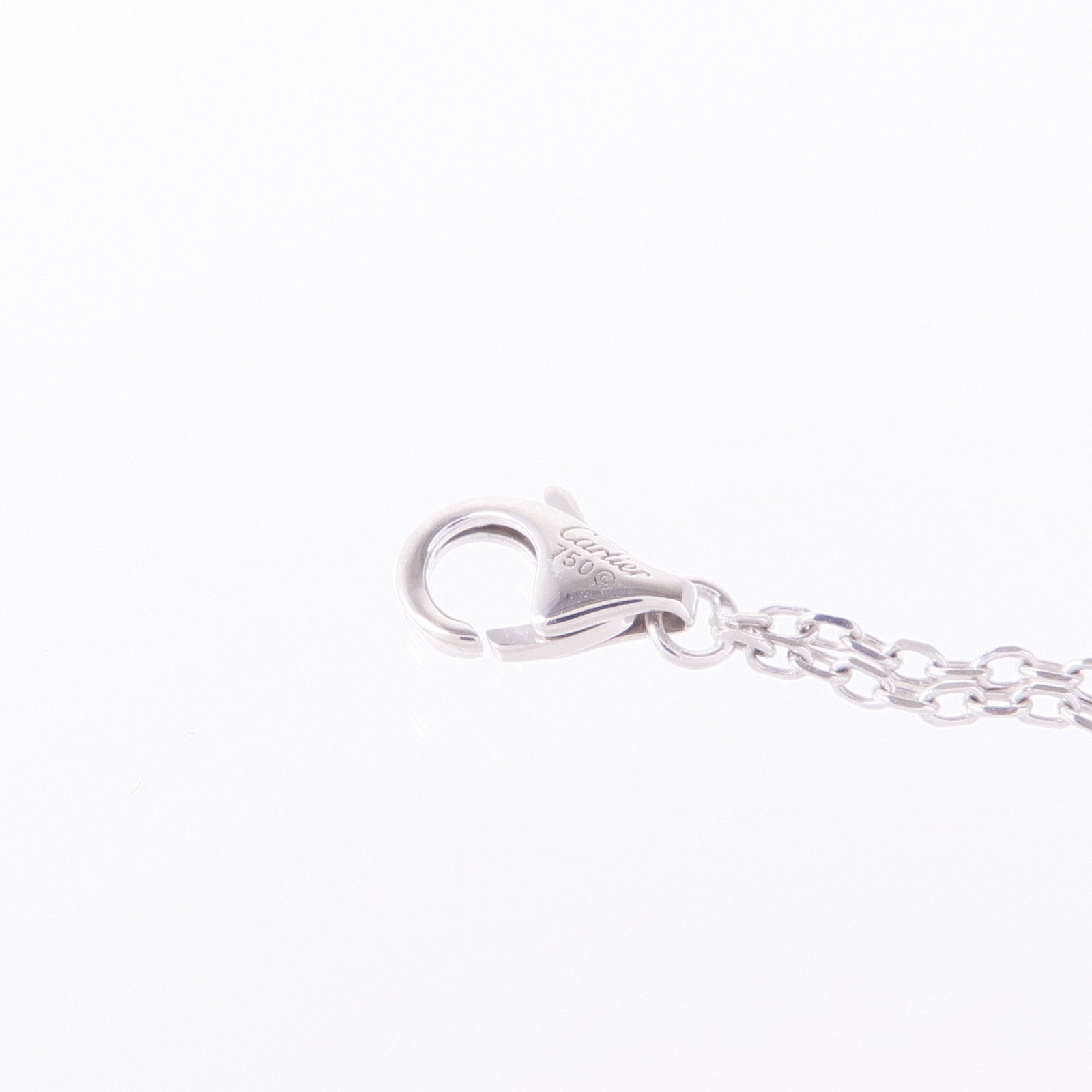 CARTIER 18K白金Love Necklace 2 Diamonds白金鑽石項鍊