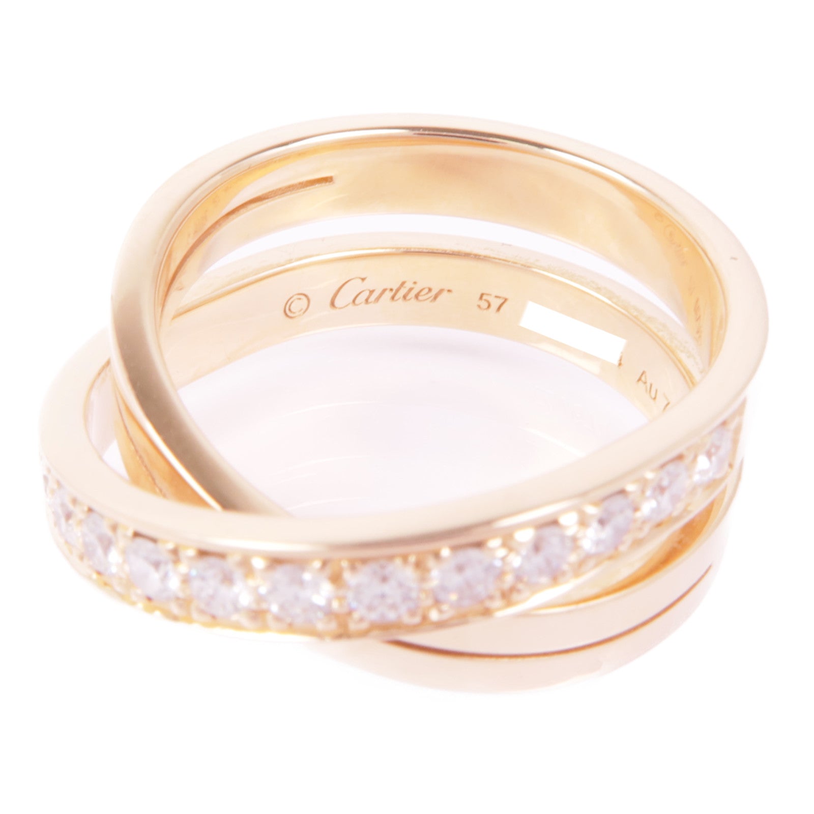 CARTIER 18K玫瑰金Etincelle de Cartier Ring鑽石戒指Cartier#57/US#8
