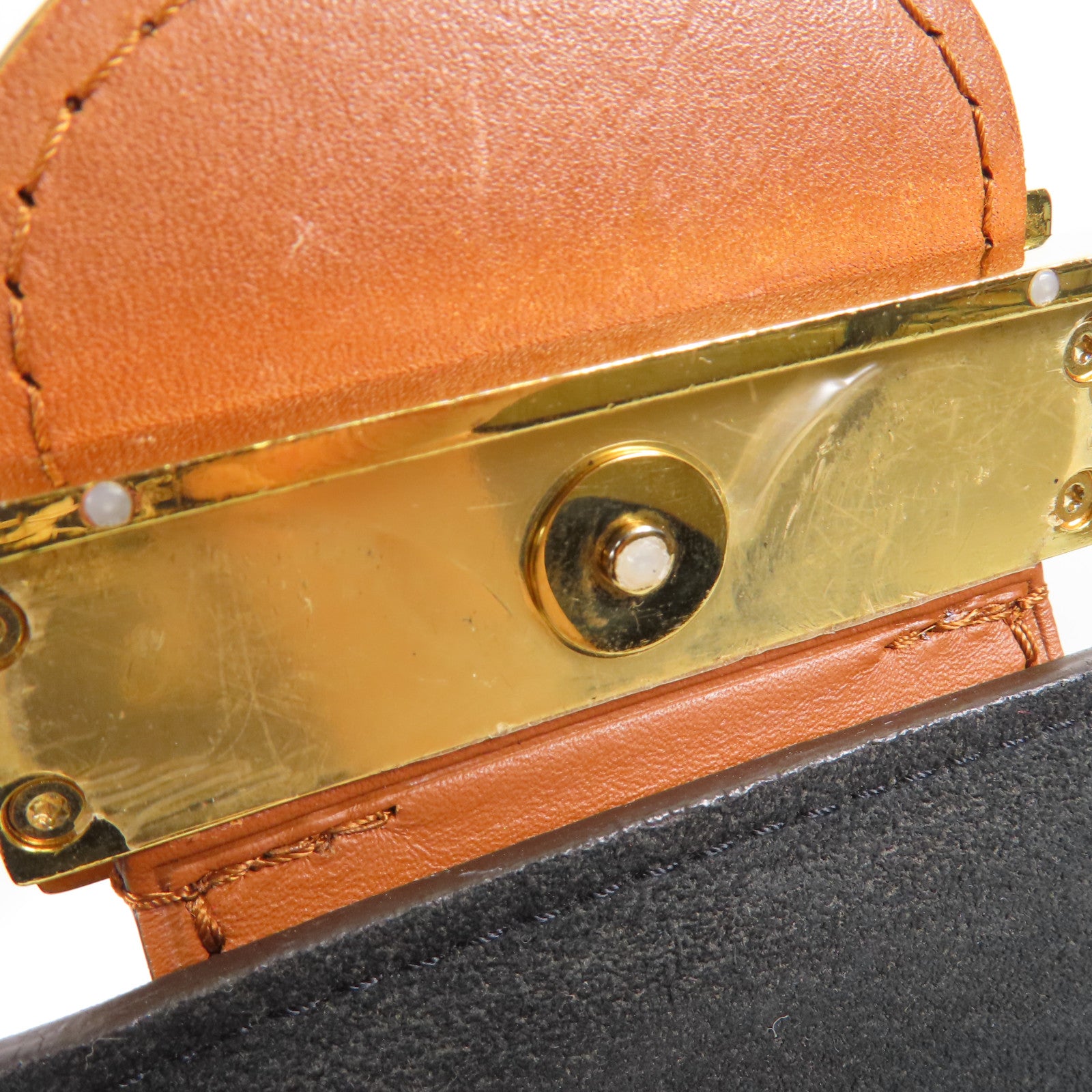 LOUIS VUITTON Monogram Reverse Mini Dauphine肩背袋棕色