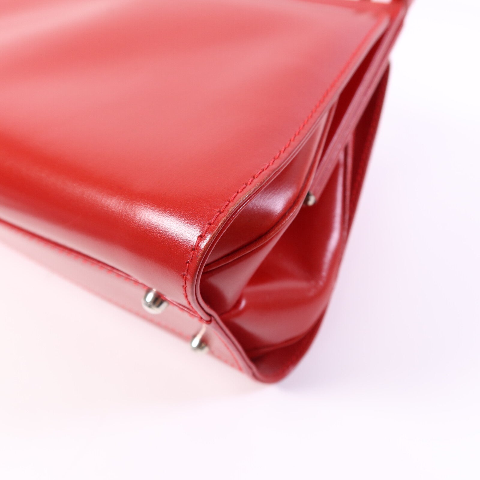 GUCCI 牛皮皮革Vintage Hand Bag銀扣手挽袋