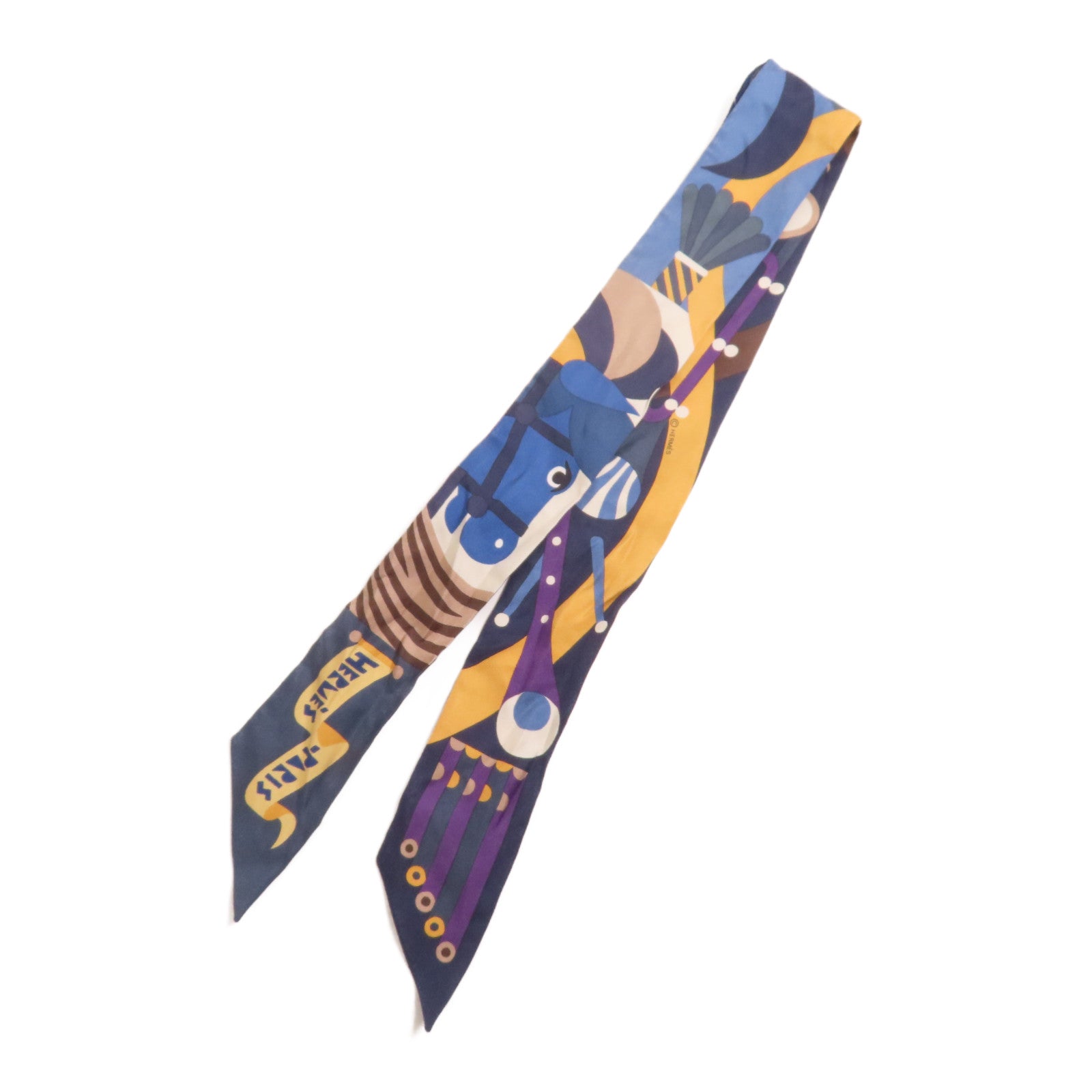 HERMES 絲質Twilly絲巾