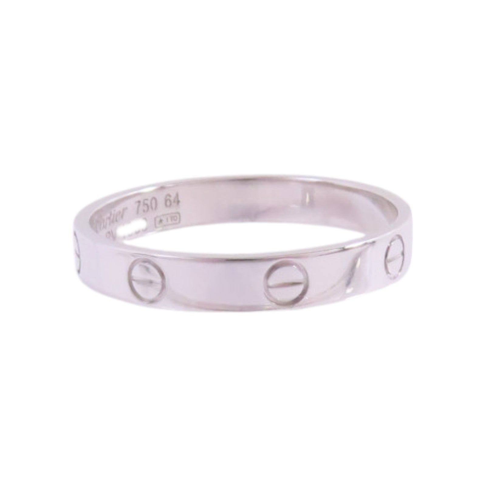 CARTIER 18K白金Love Wedding Band Ring戒指Cartier#64/US#10.75