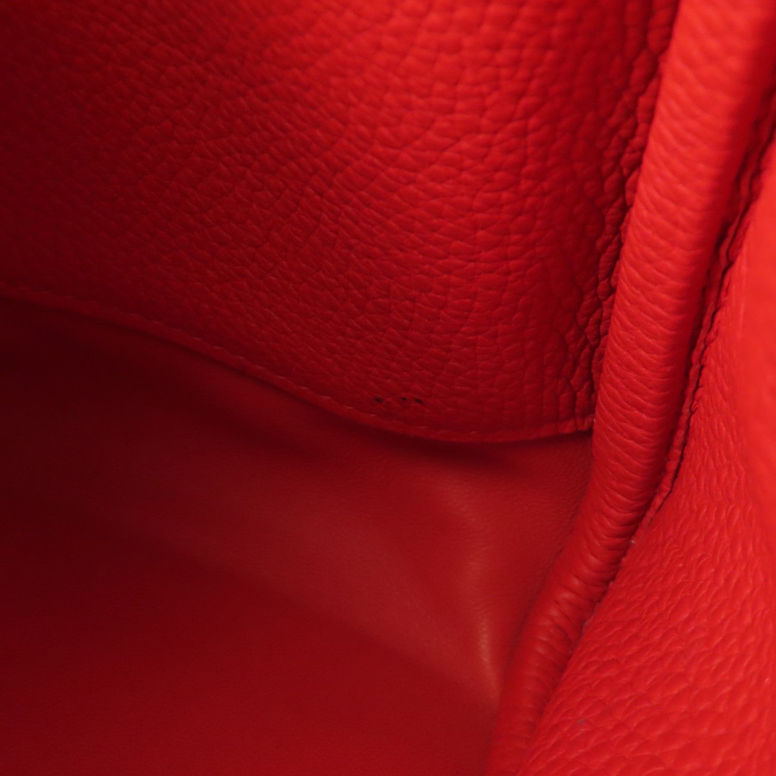 HERMES Clemence皮革Lindy 30銀扣手挽肩背兩用袋Rouge de Coeur