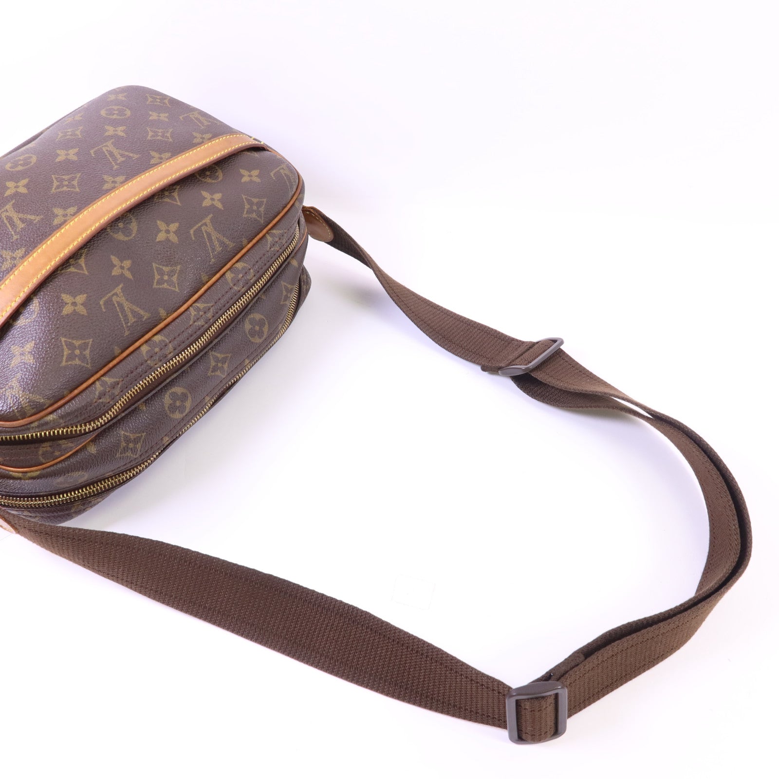 LOUIS VUITTON Monogram Reporter PM金扣肩背袋