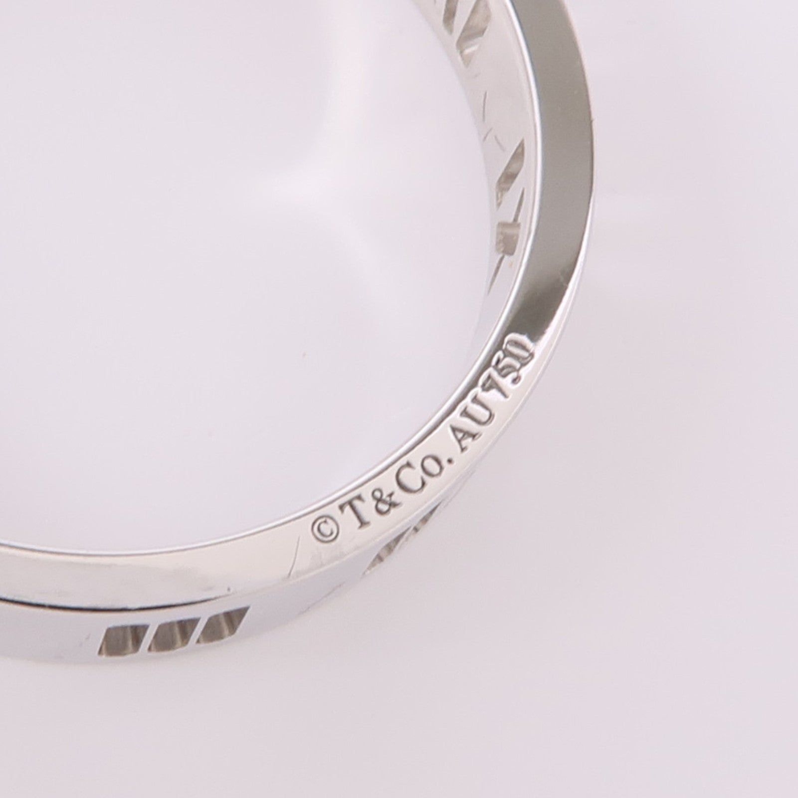 TIFFANY＆CO 【激減優惠】18K白金Atlas Ring戒指US#9