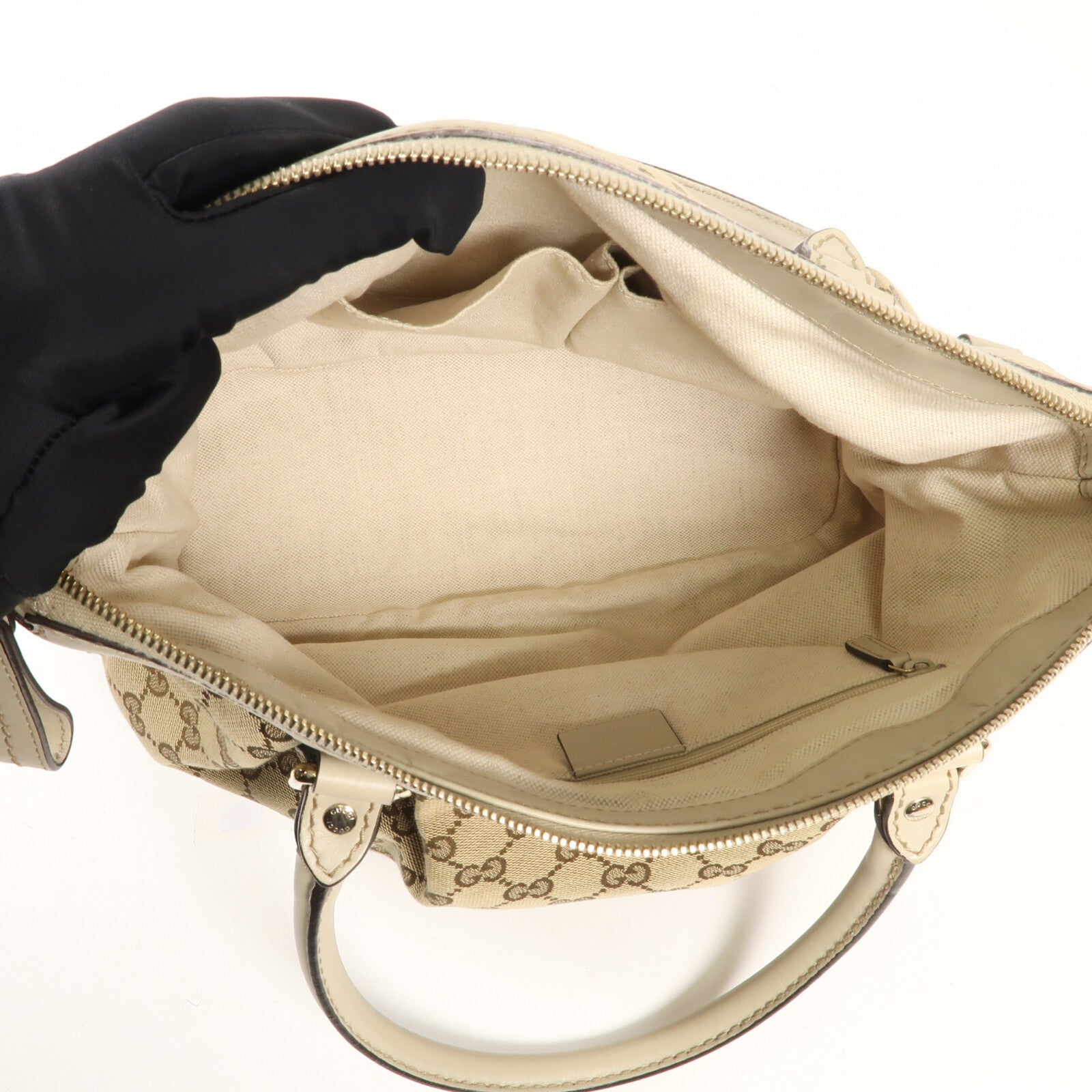 GUCCI 帆布Shoulder Bag金扣手挽肩背兩用袋