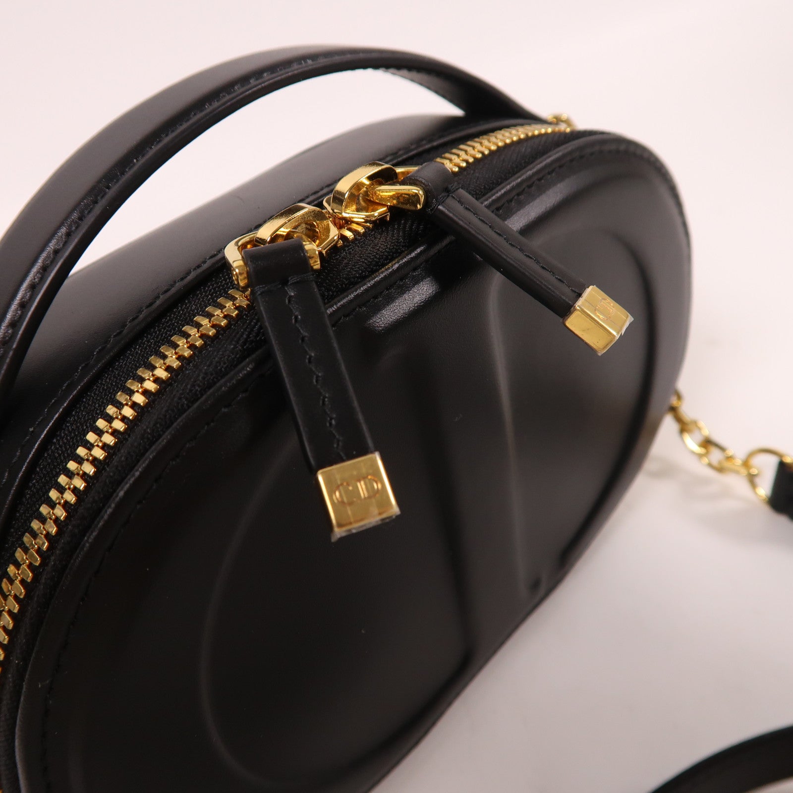 Dior 牛皮皮革CD Signature Shoulder金扣手挽肩背兩用袋