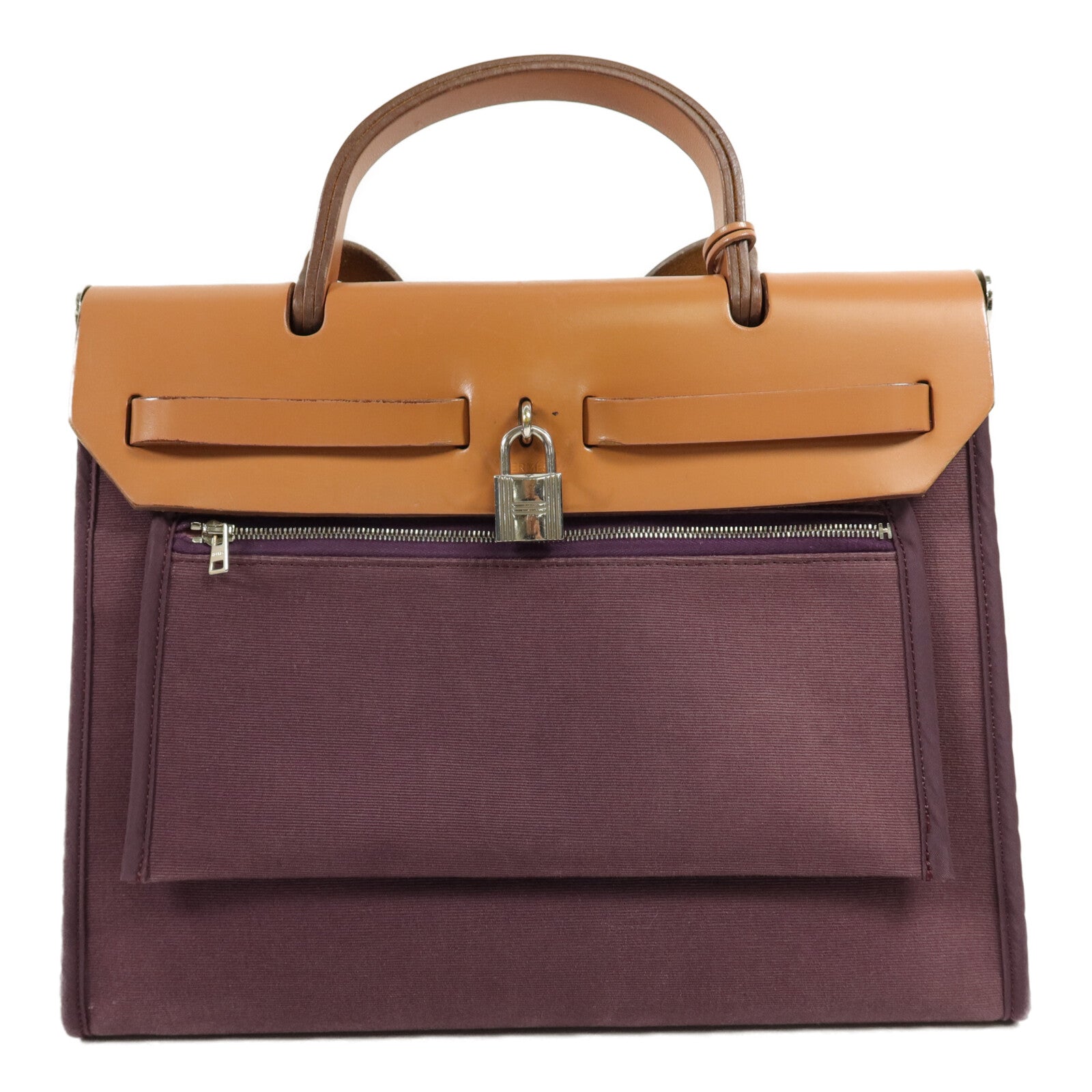 HERMES 帆布Herbag PM手挽肩背兩用袋Anemone