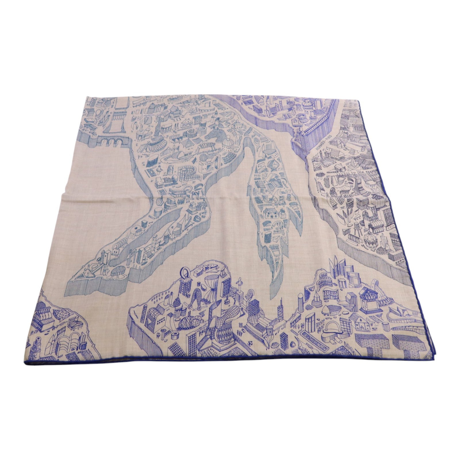 HERMES 羊絨/絲質Mors A Jouets Bandana Shawl 140x140絲巾