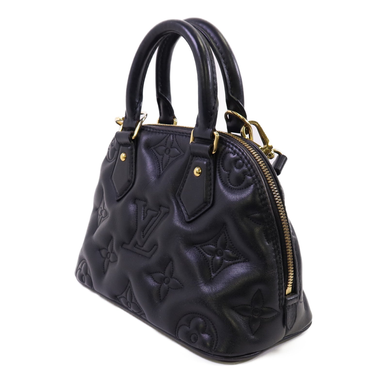 LOUIS VUITTON Bubblegram皮革Alma BB金扣手挽肩背兩用袋
