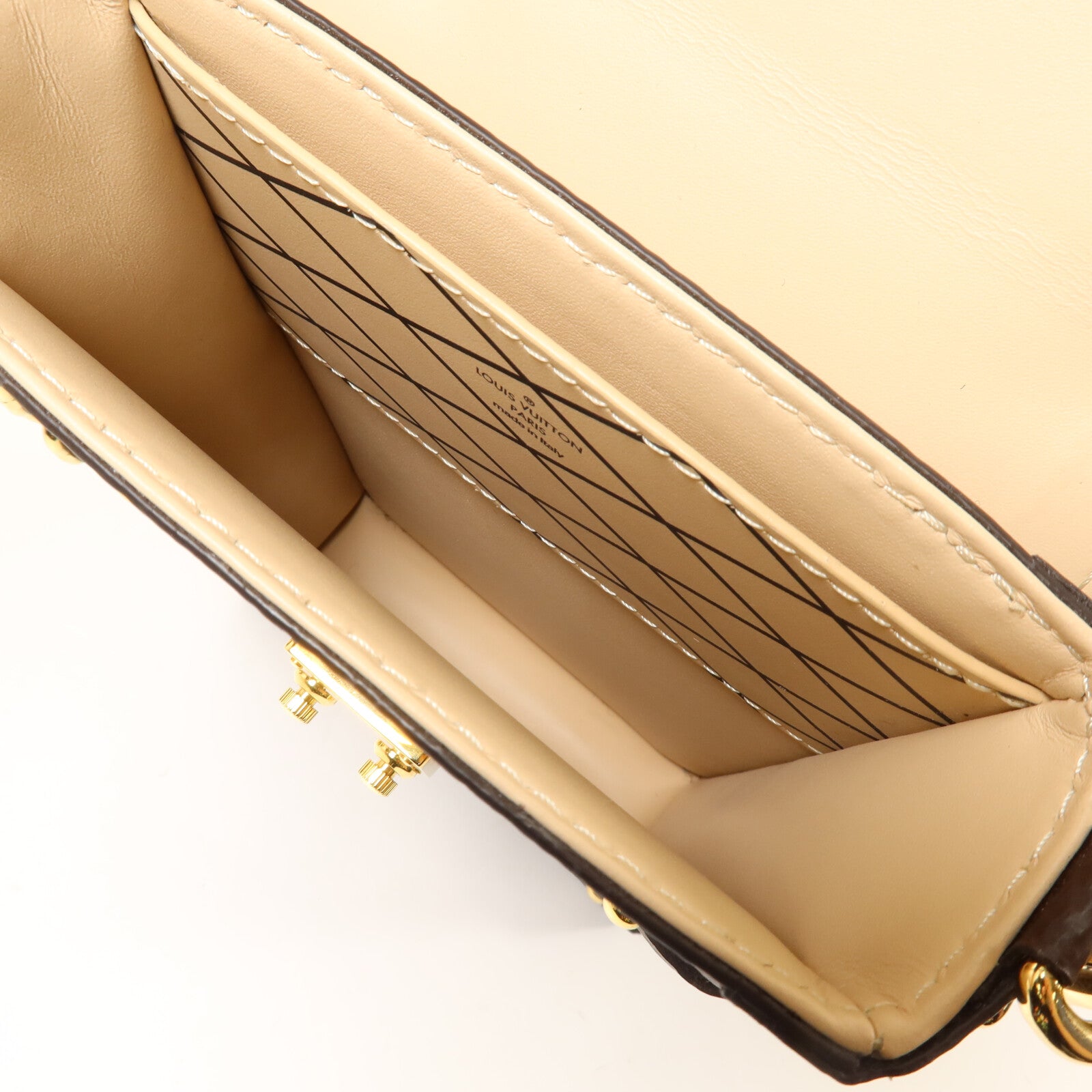 LOUIS VUITTON Monogram Pochette Trunk Vertical鏈帶肩背袋