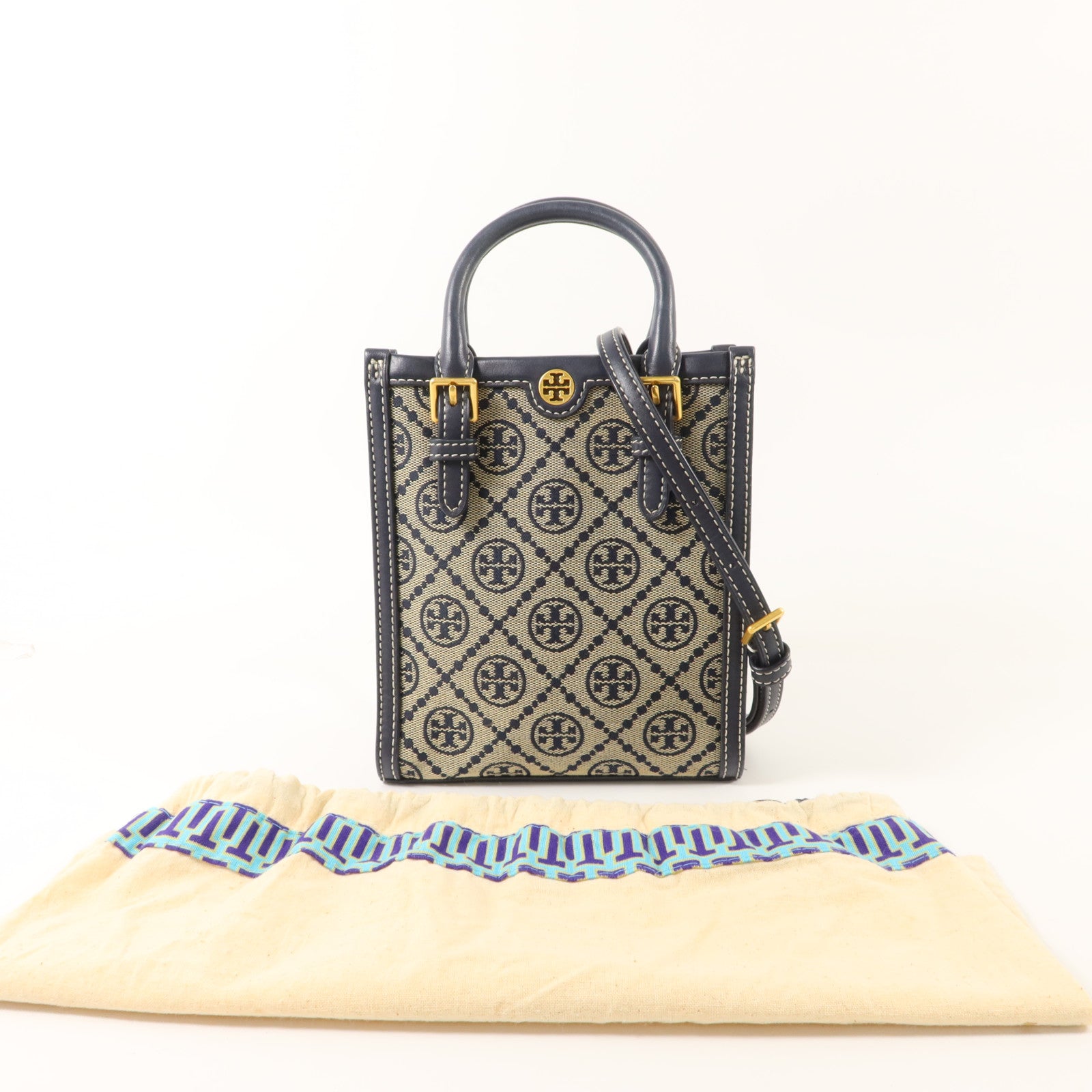 Tory Burch 帆布T Monogram Jacquard Mini Tote手挽肩背兩用袋
