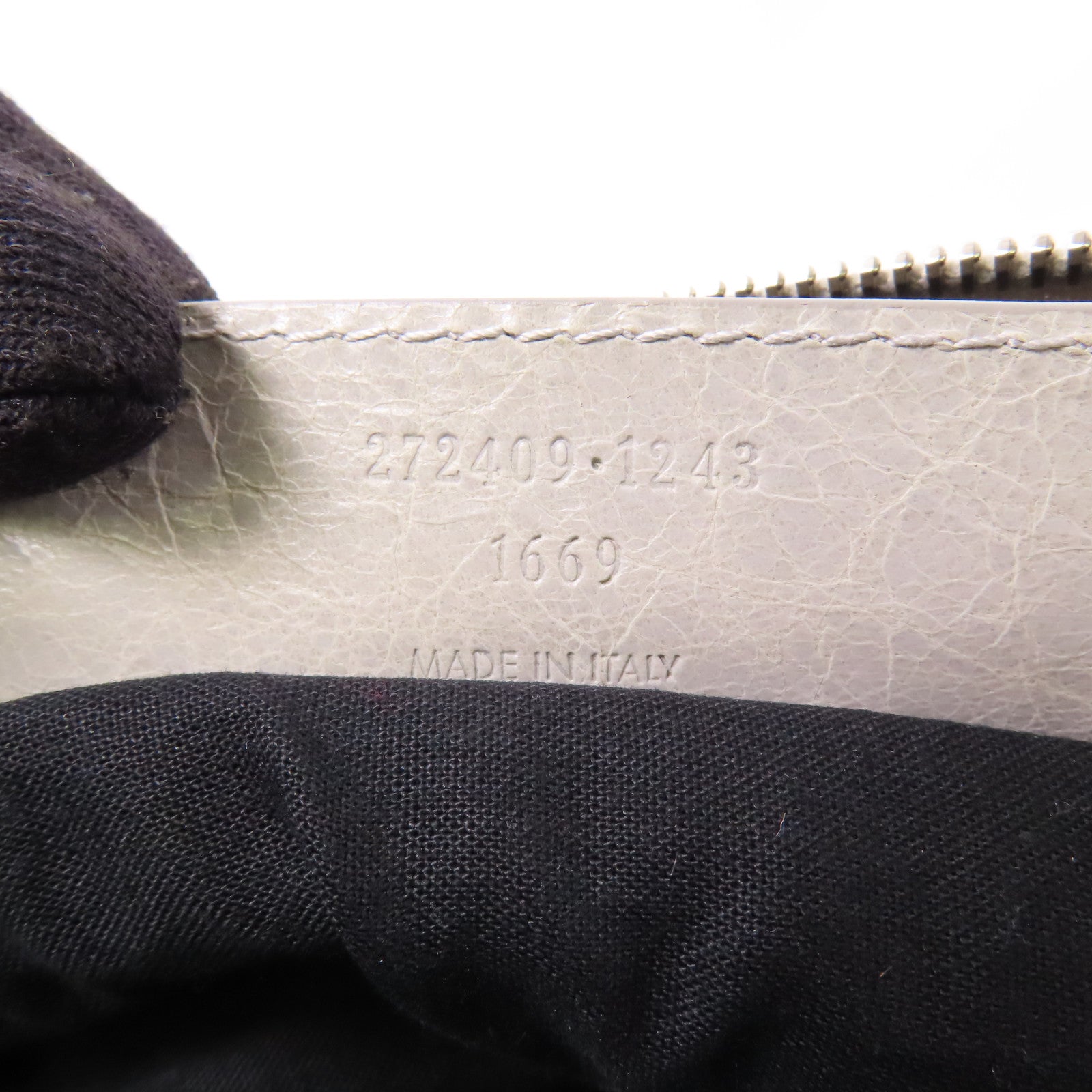 BALENCIAGA SHW Shoulder Bag 272409 Lambskin Leather Grey