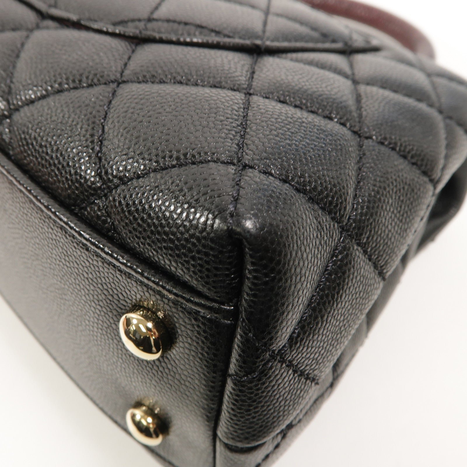 CHANEL 牛皮皮革Coco Handle Small鏈帶手挽肩背兩用袋