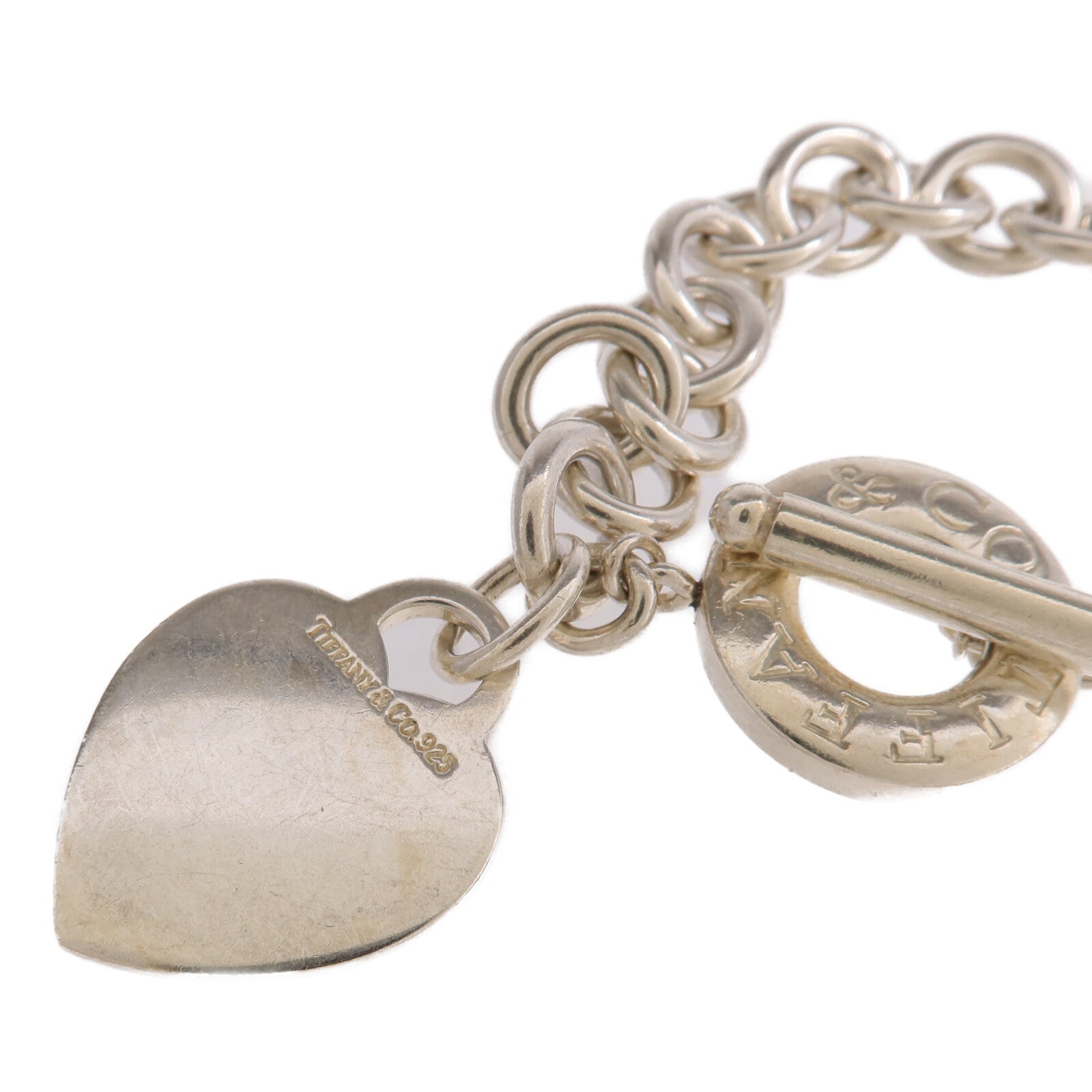 TIFFANY＆CO 925純銀Heart Tag Toggle Necklace項鍊