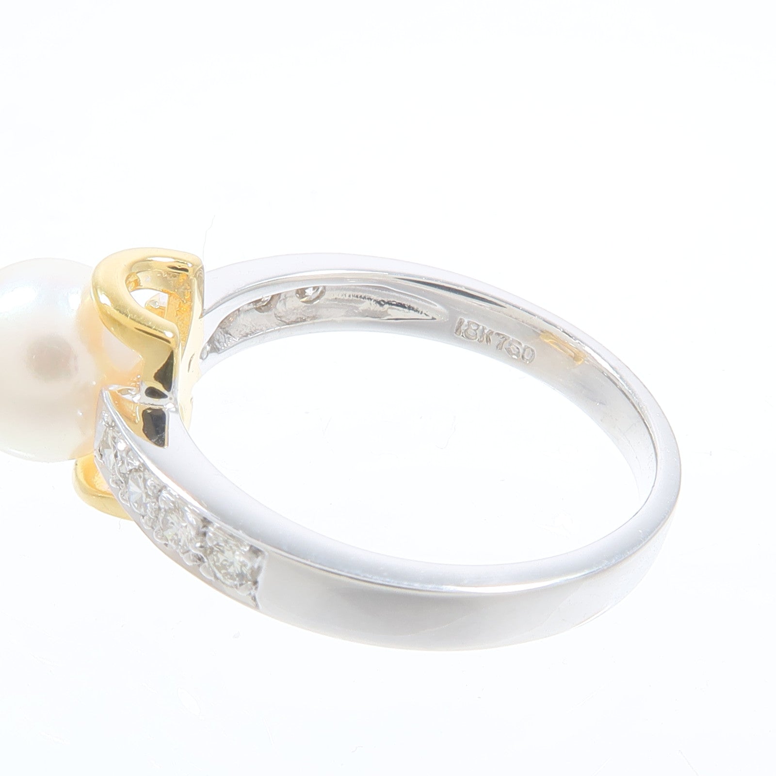 JEWELRY 18K白金Pearl Ring珍珠戒指
