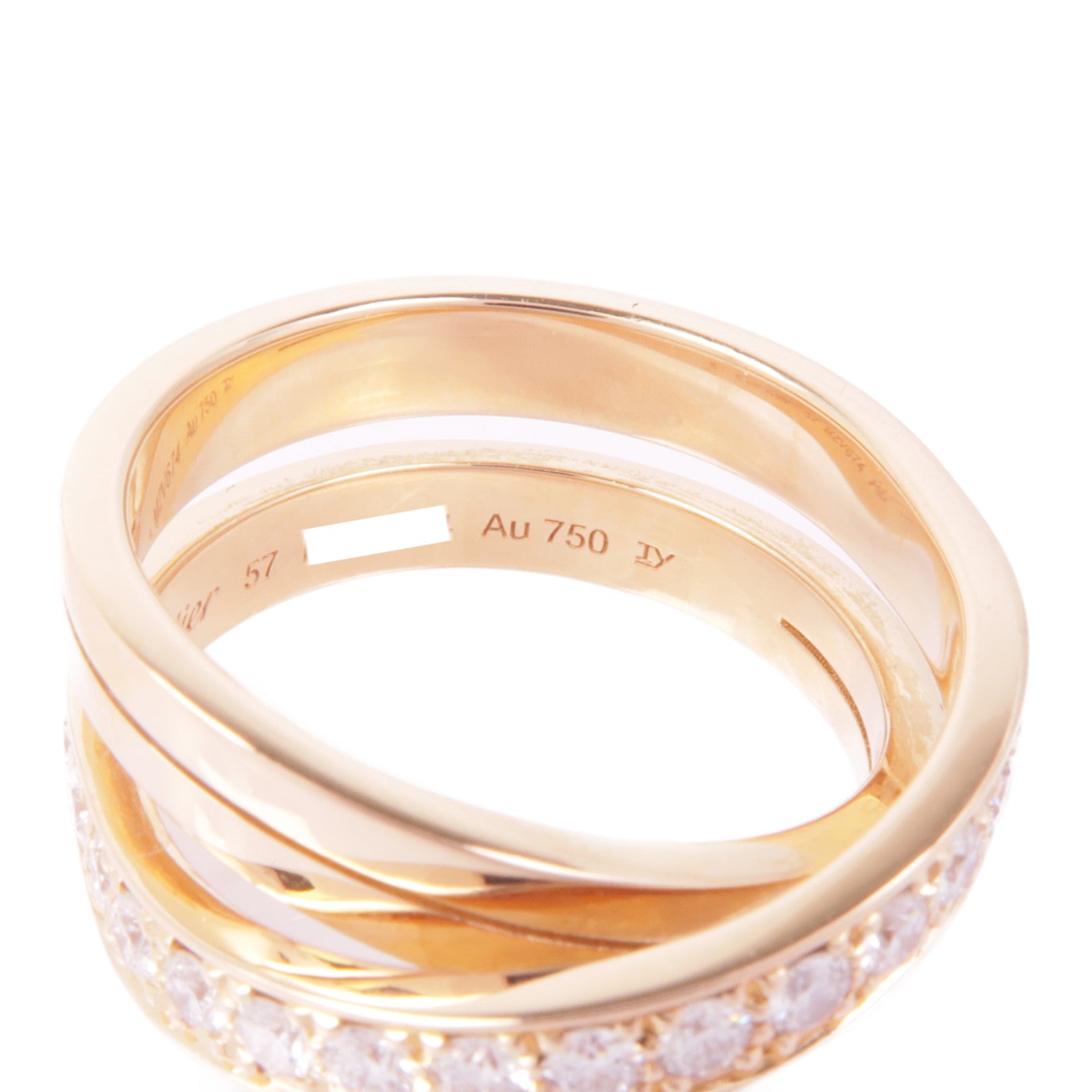 CARTIER 18K玫瑰金Etincelle de Cartier Ring鑽石戒指Cartier#57/US#8
