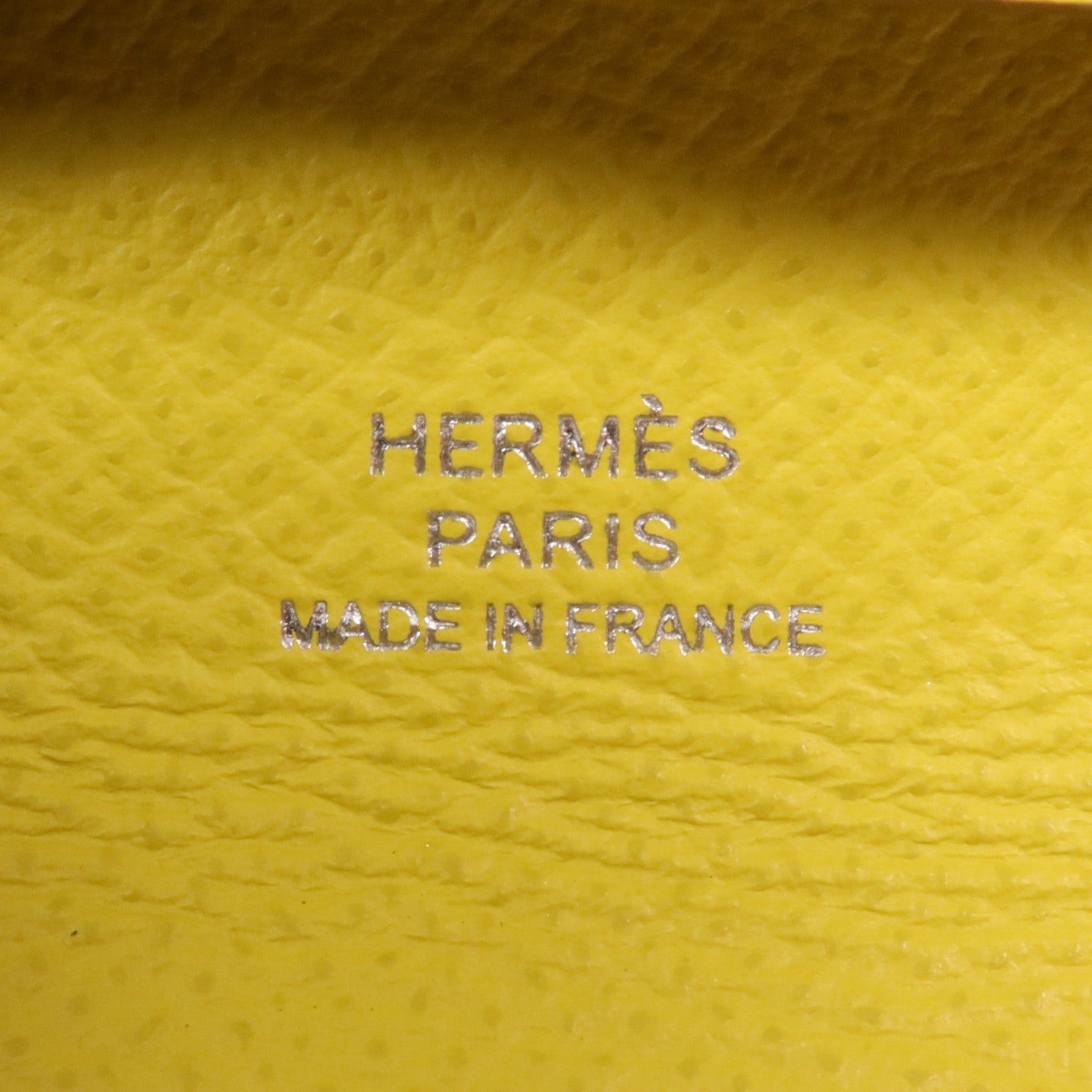 HERMES Epsom皮革Calvi Duo銀扣零錢包