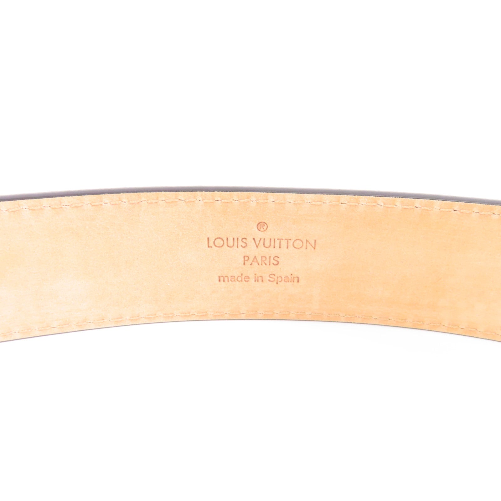 LOUIS VUITTON Epi Belt 90cm銀扣皮帶黑色
