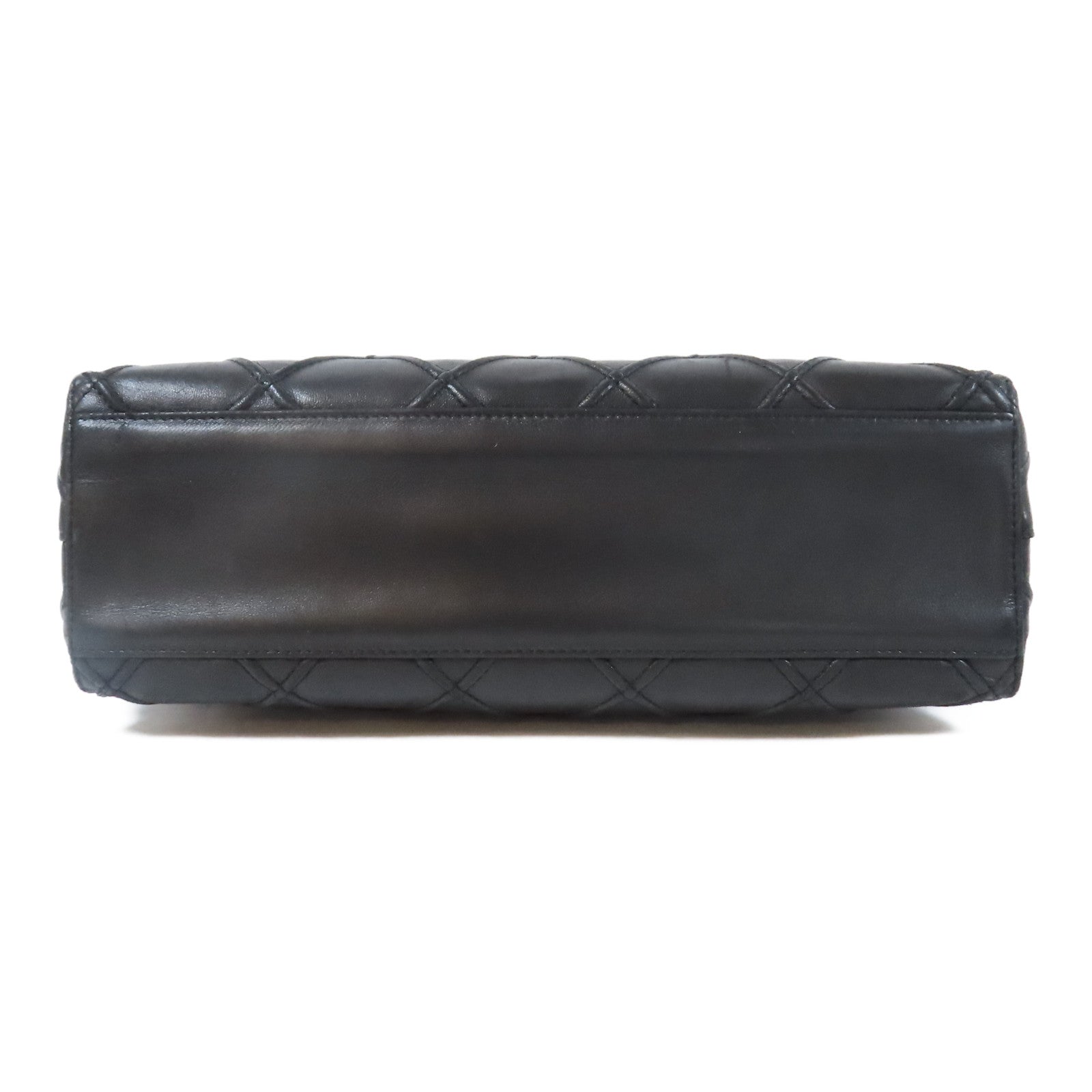 CHANEL 【激減優惠】菱格牛皮皮革Shoulder Bag銀扣肩背袋黑色
