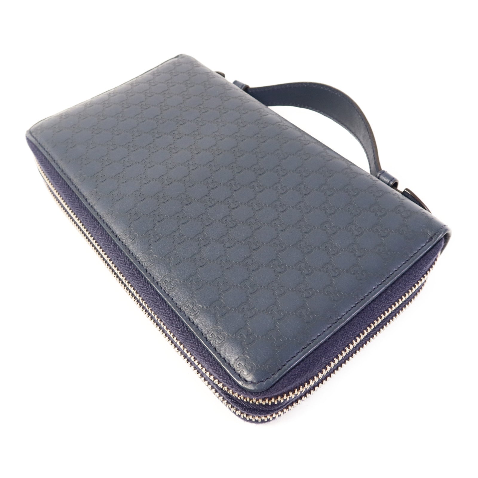 GUCCI 牛皮皮革Guccissima Travel Document Wallet銀扣長錢包