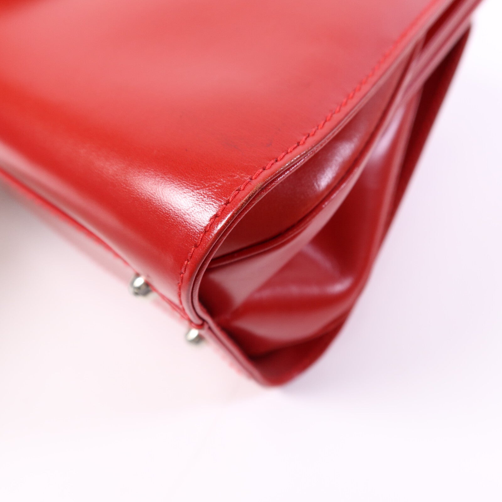 GUCCI 牛皮皮革Vintage Hand Bag銀扣手挽袋