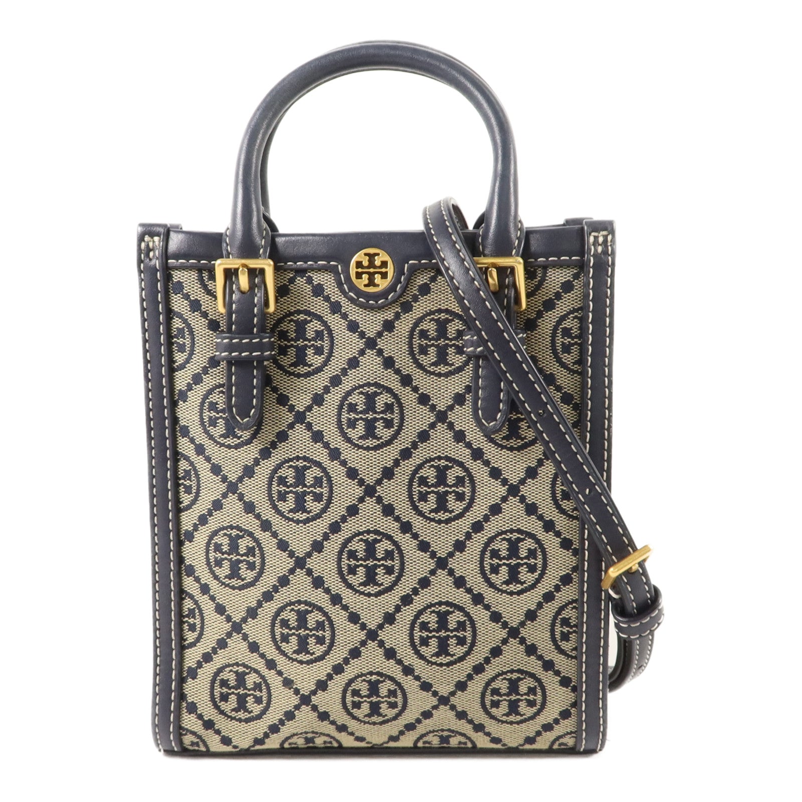 Tory Burch 帆布T Monogram Jacquard Mini Tote手挽肩背兩用袋