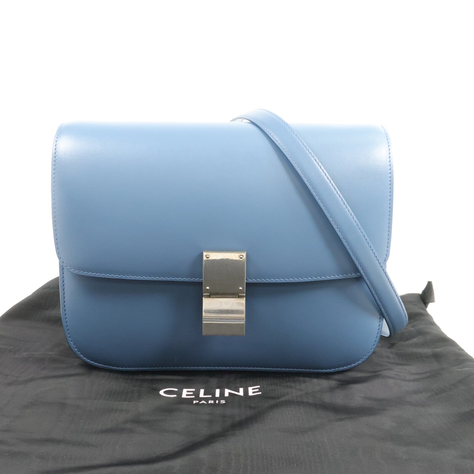 CELINE 牛皮皮革Classic Box medium肩背袋