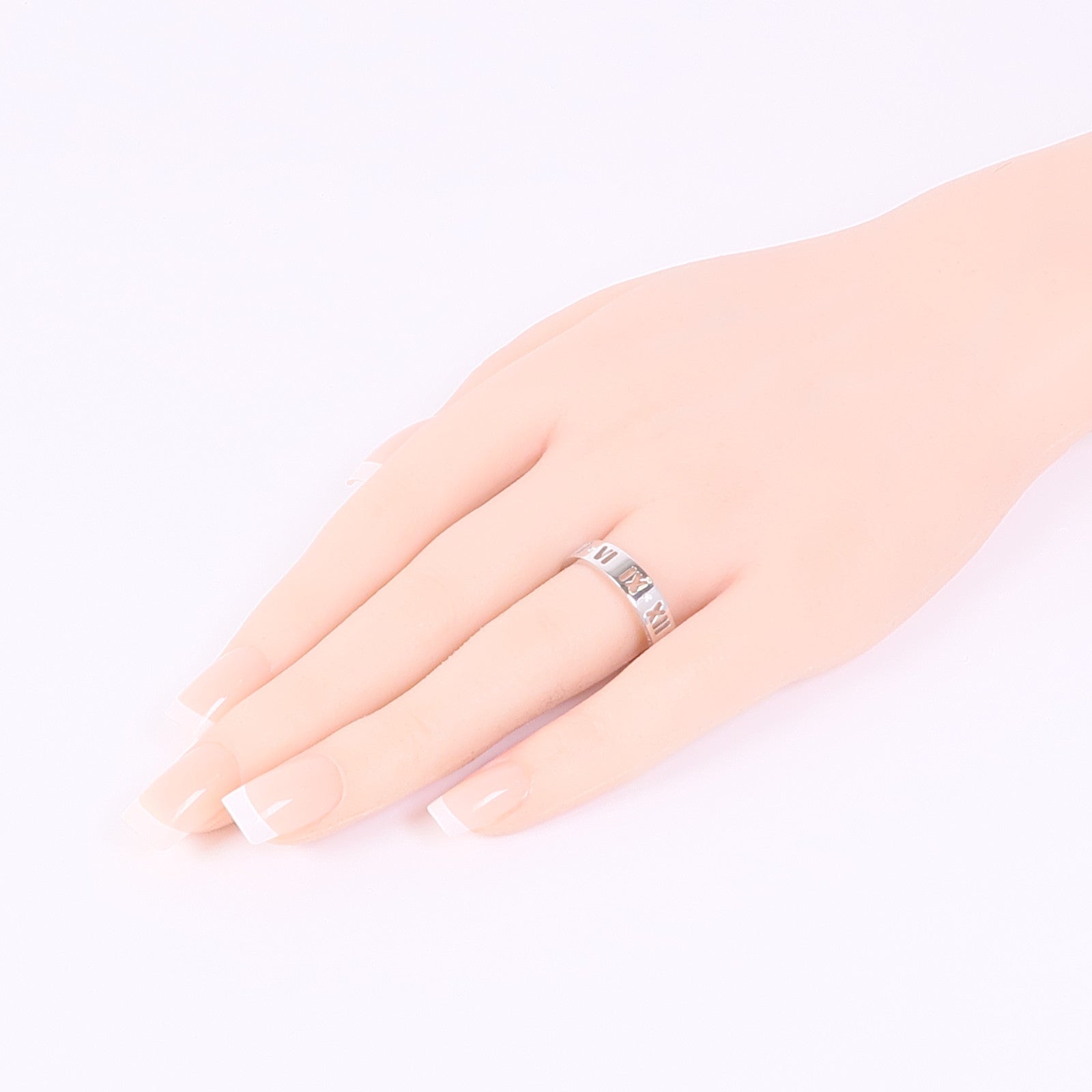 TIFFANY＆CO 18K白金Atlas Ring戒指US#9
