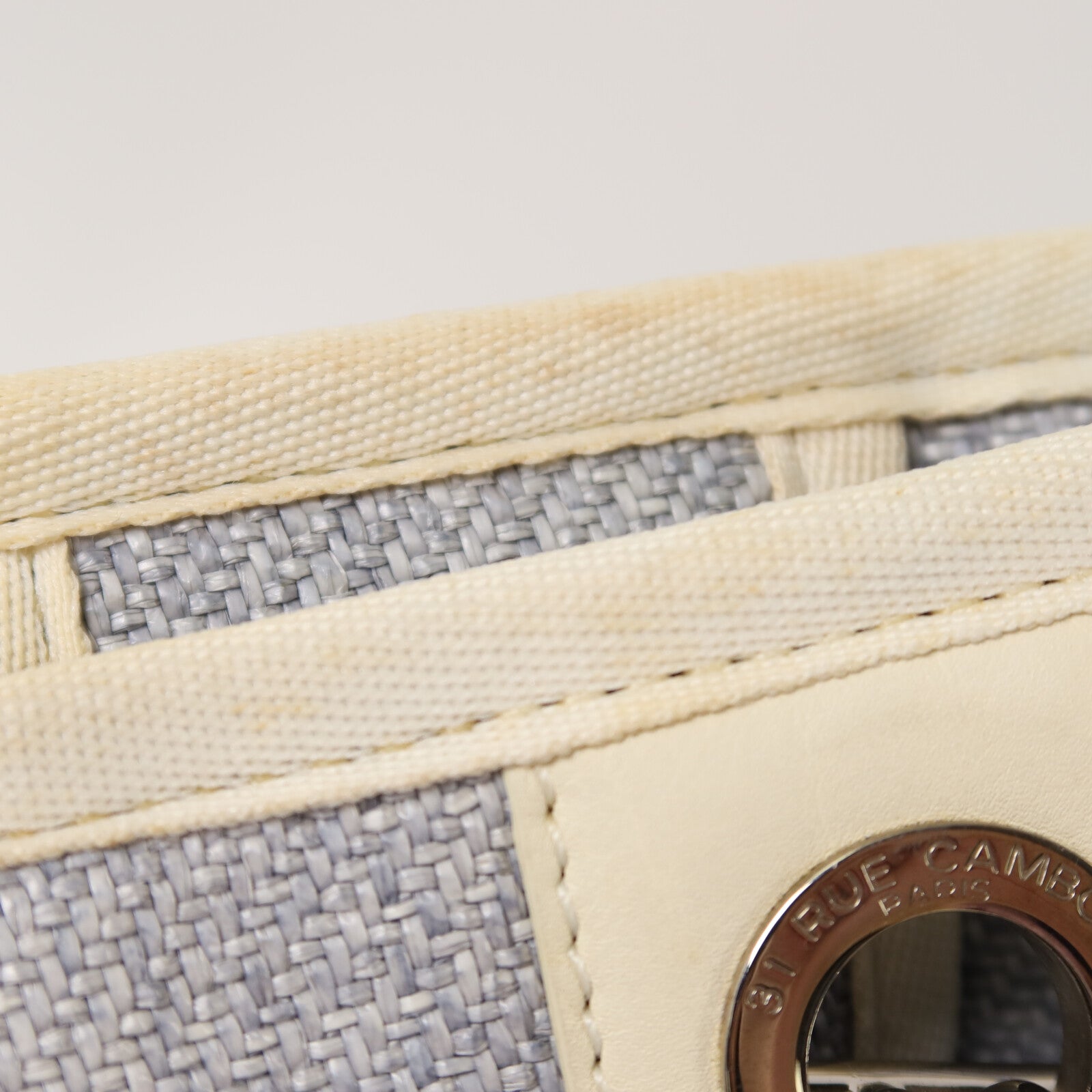 CHANEL Raffia Deauville Medium鏈帶手挽袋