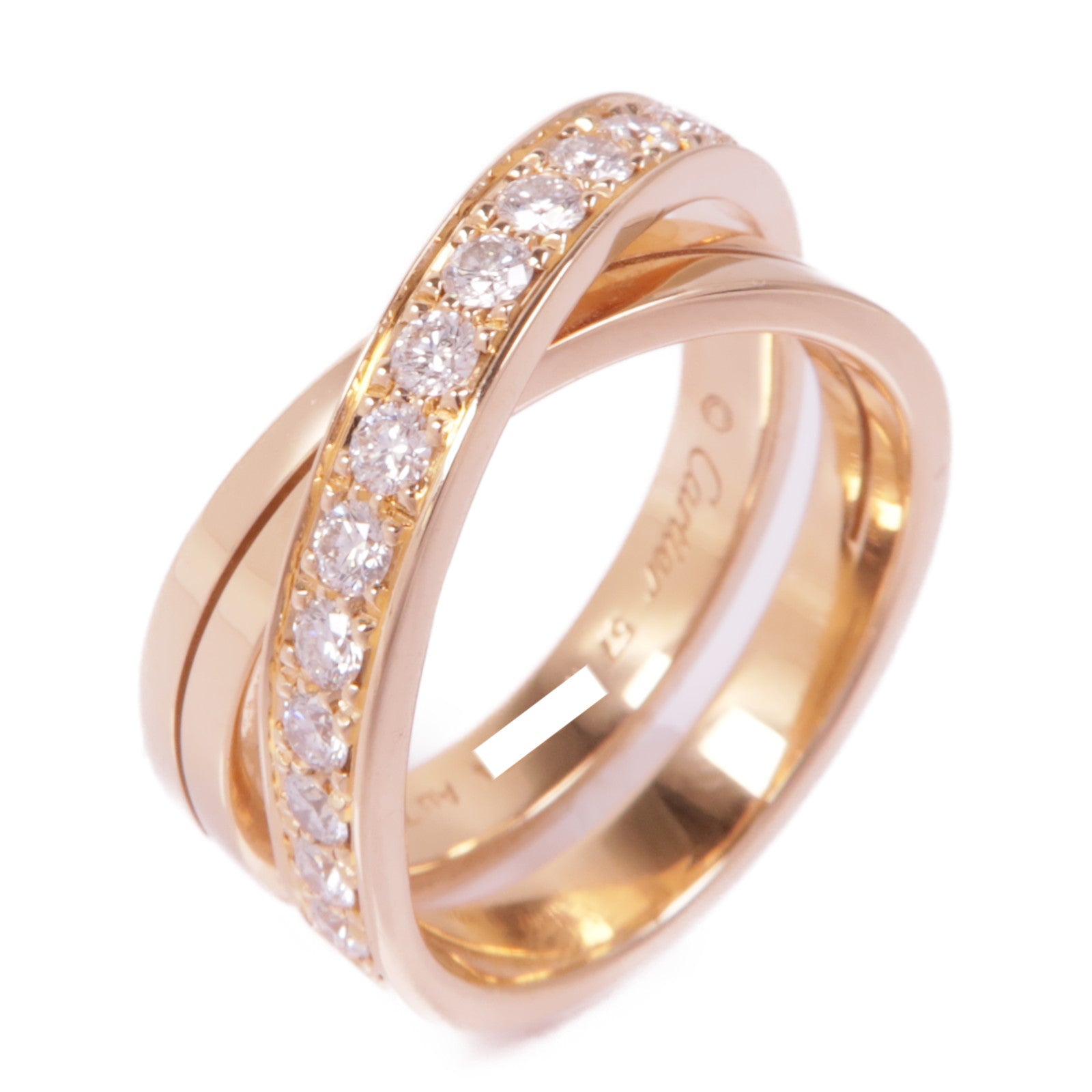 CARTIER 18K玫瑰金Etincelle de Cartier Ring鑽石戒指Cartier#57/US#8