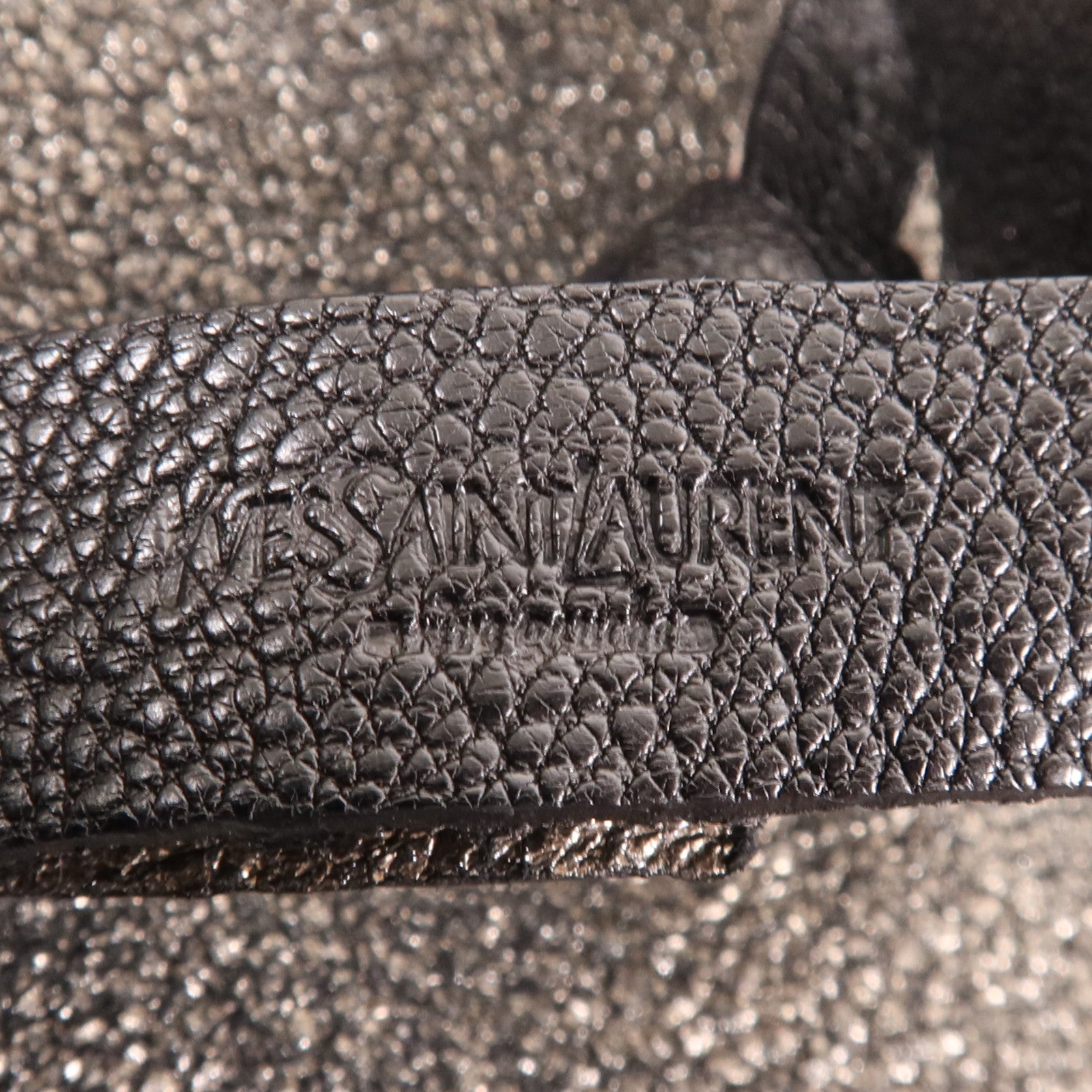 SAINT LAURENT 牛皮皮革Tote Bag金扣肩背袋