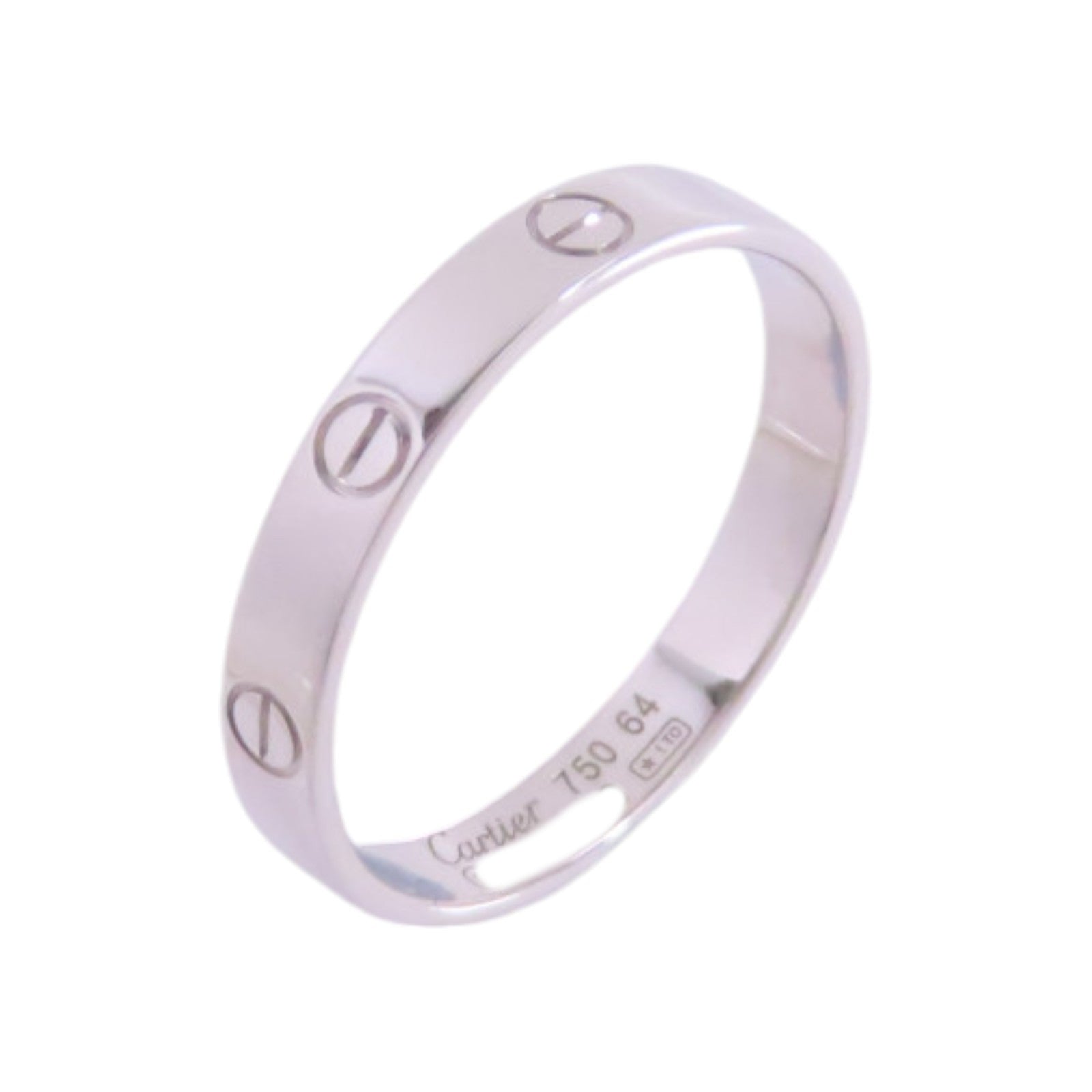 CARTIER 18K白金Love Wedding Band Ring戒指Cartier#64/US#10.75