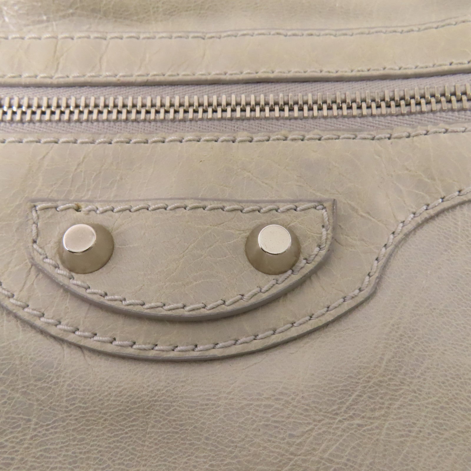 BALENCIAGA SHW Shoulder Bag 272409 Lambskin Leather Grey