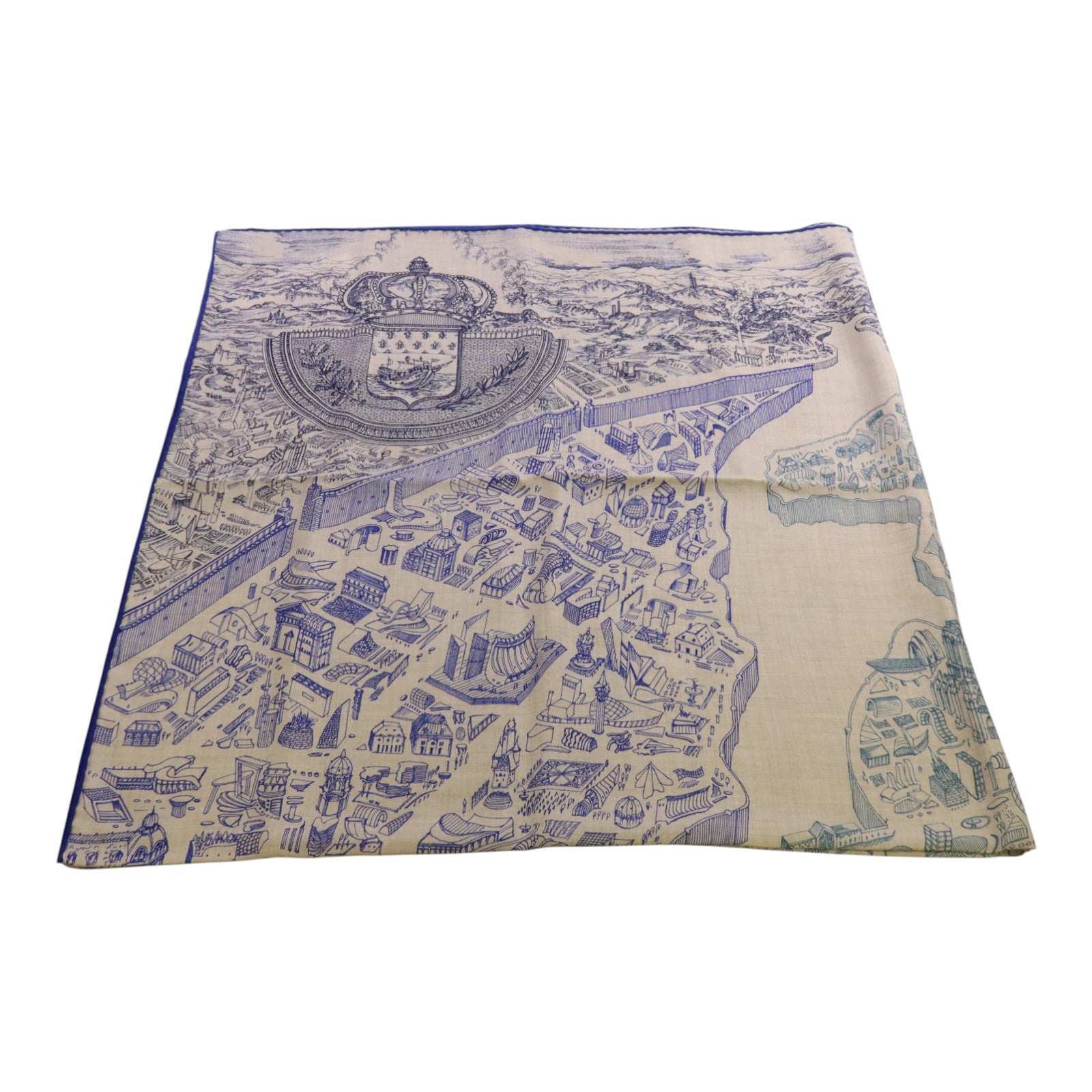 HERMES 羊絨/絲質Mors A Jouets Bandana Shawl 140x140絲巾
