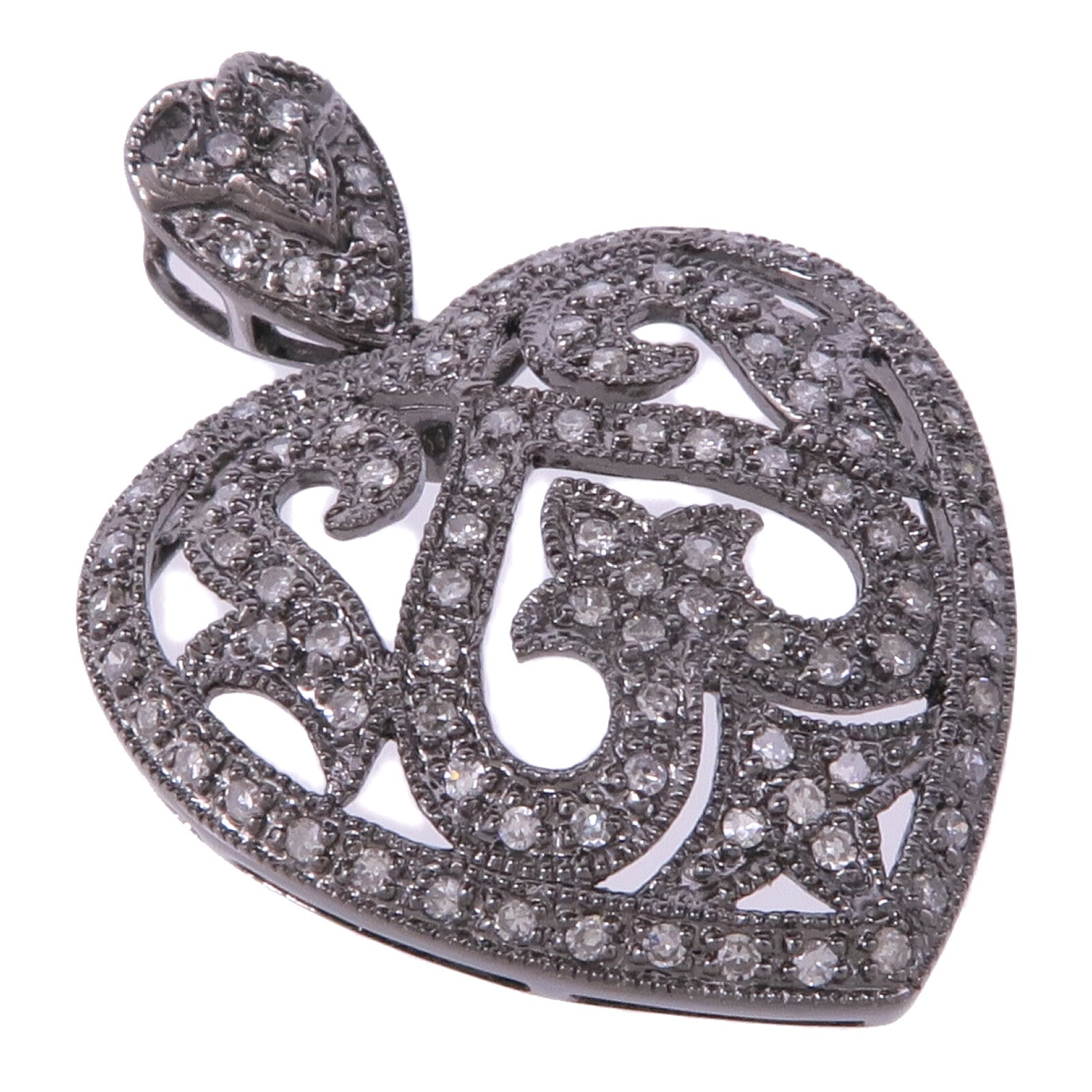 JEWELRY 18K白金Diamond Pendant Top鑽石吊墜