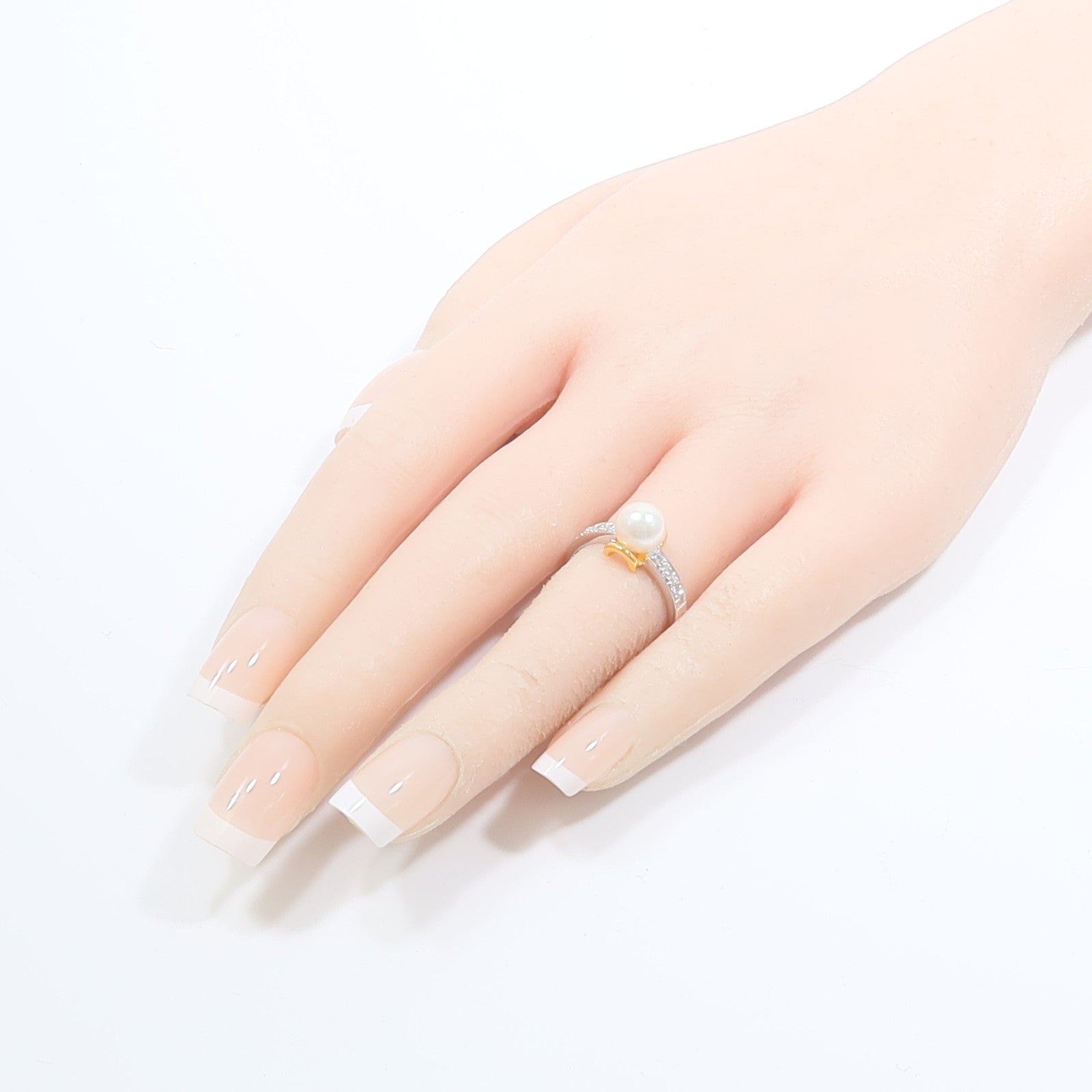 JEWELRY 18K白金Pearl Ring珍珠戒指