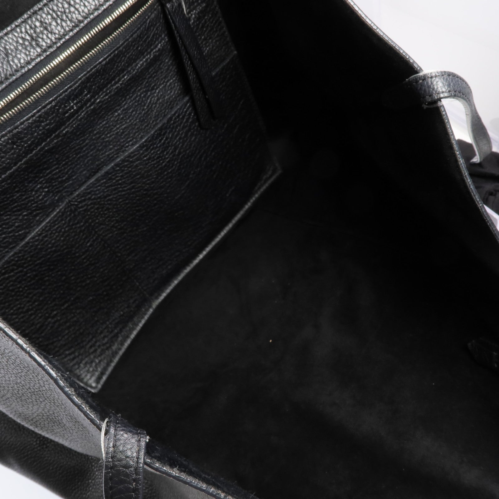 CELINE 牛皮皮革Tote Bag銀扣肩背袋