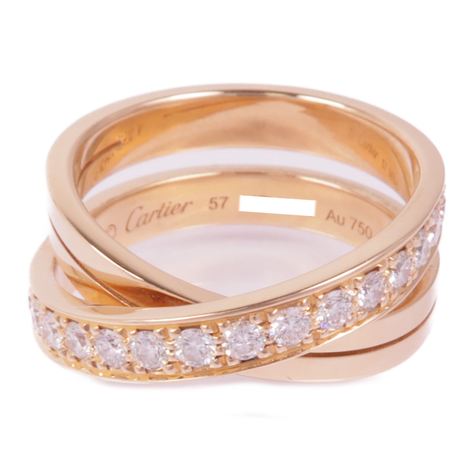CARTIER 18K玫瑰金Etincelle de Cartier Ring鑽石戒指Cartier#57/US#8