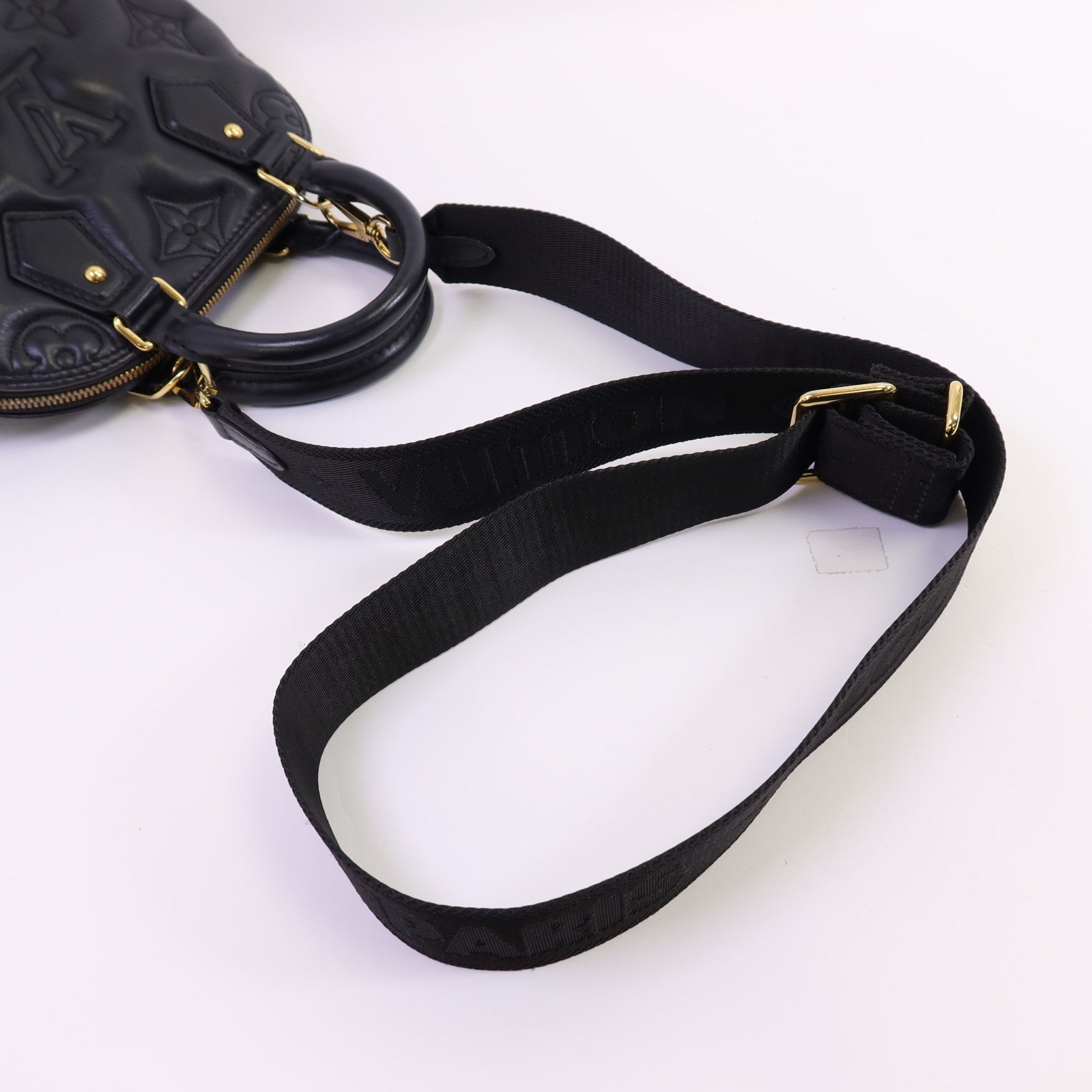 LOUIS VUITTON Bubblegram皮革Alma BB金扣手挽肩背兩用袋