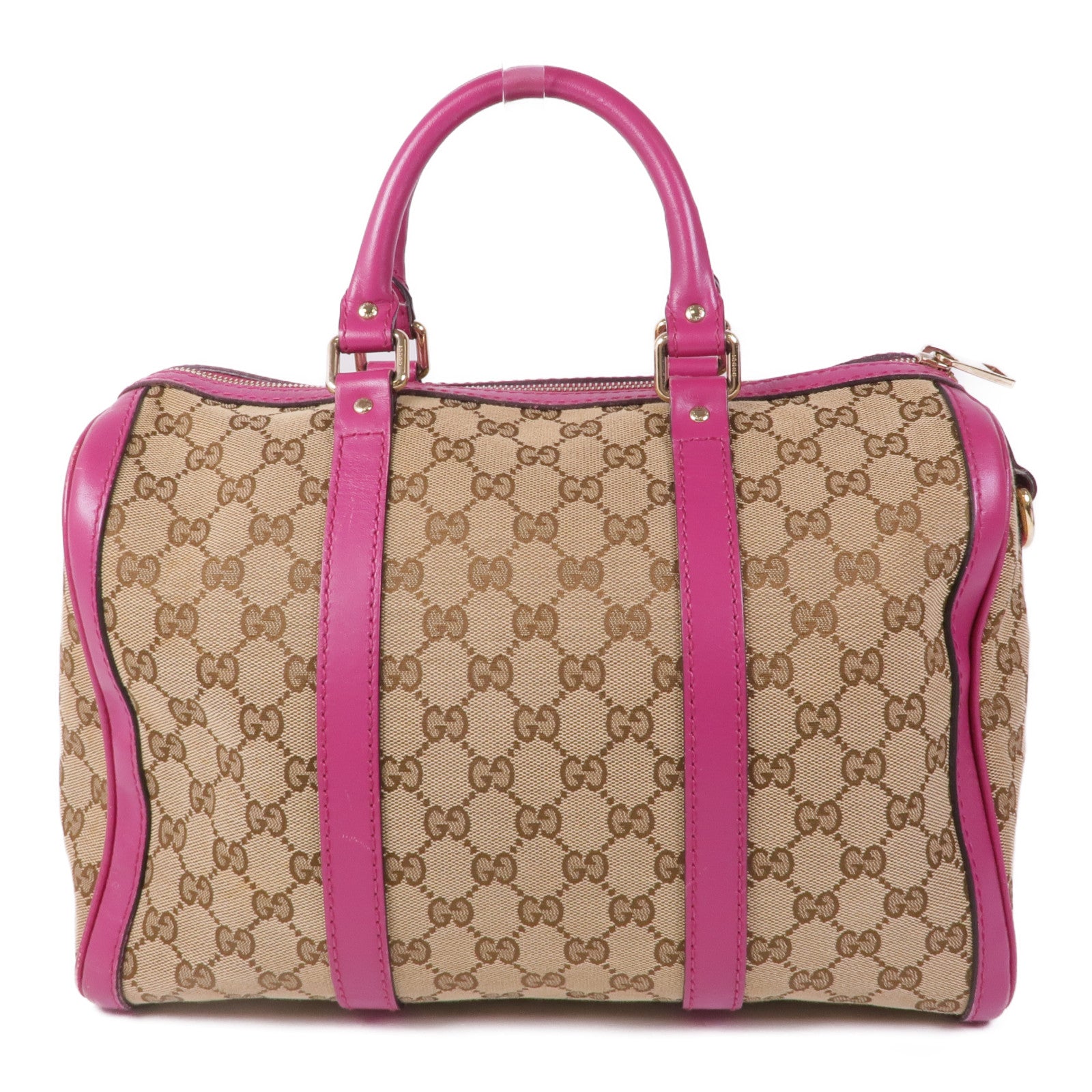 GUCCI 帆布2 Way Boston金扣手挽肩背兩用袋