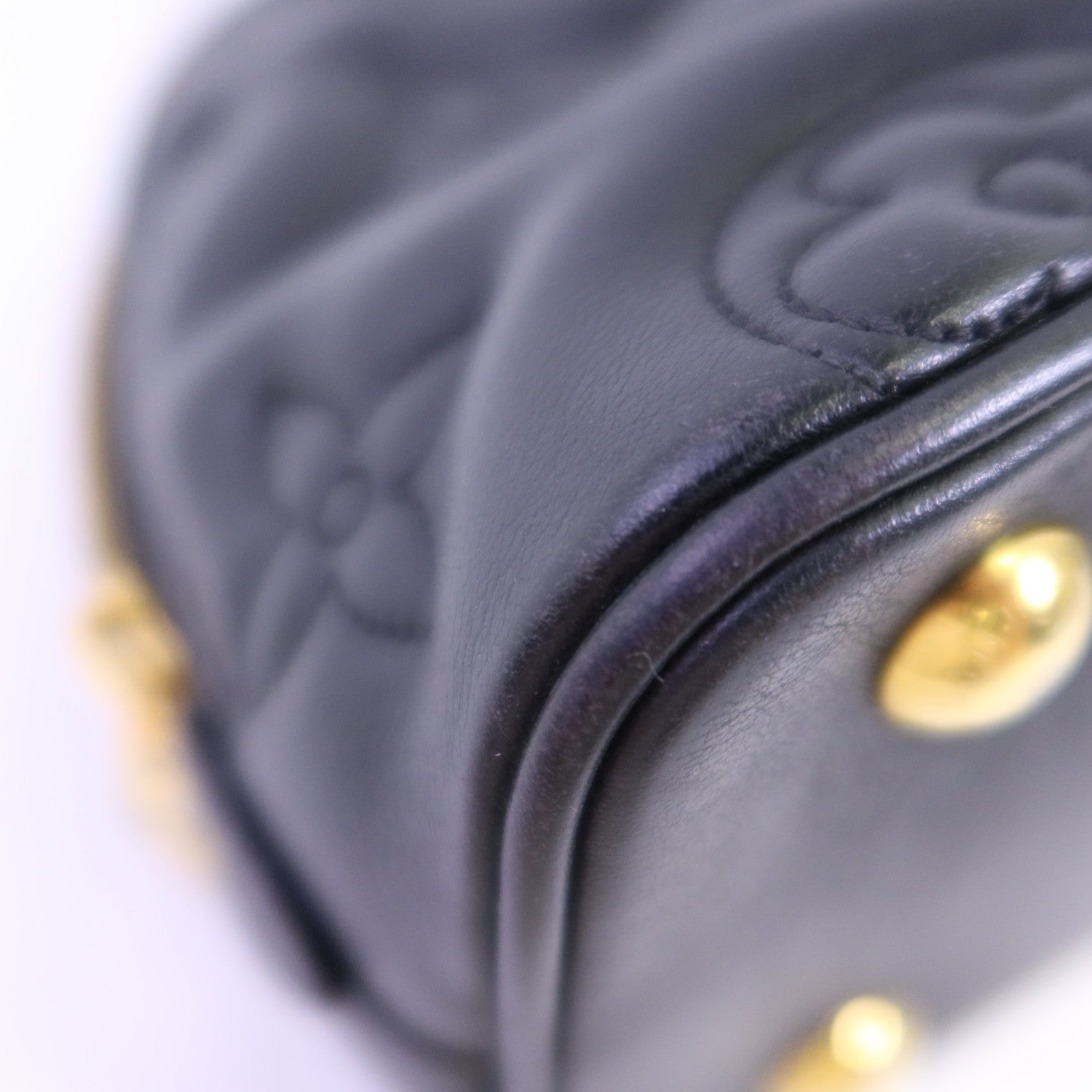 LOUIS VUITTON Bubblegram皮革Alma BB金扣手挽肩背兩用袋