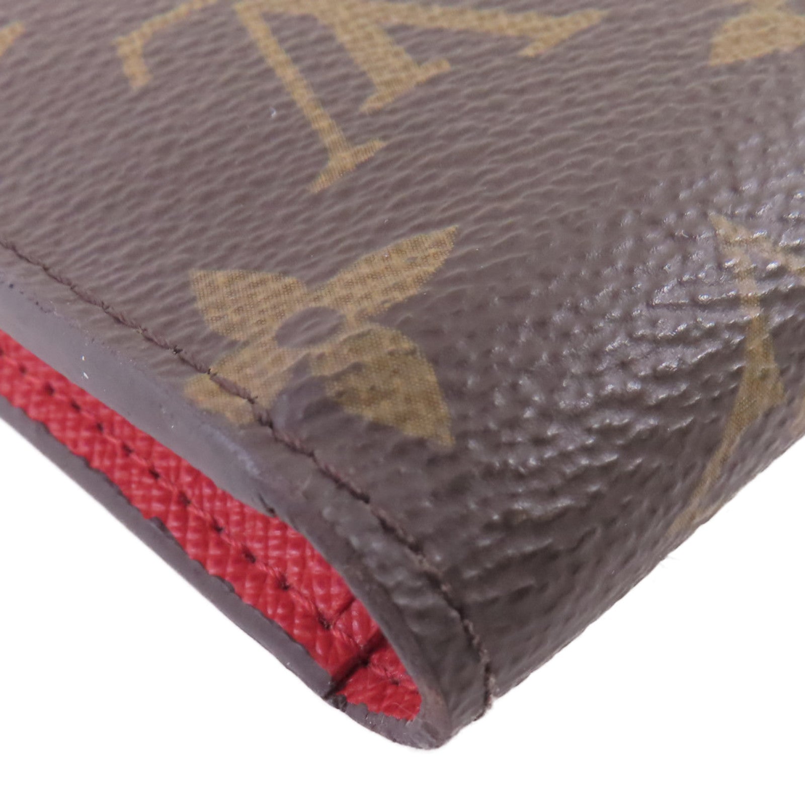 LOUIS VUITTON Monogram Portefeuille Adele Long Wallet金扣長錢包啡色/紅色