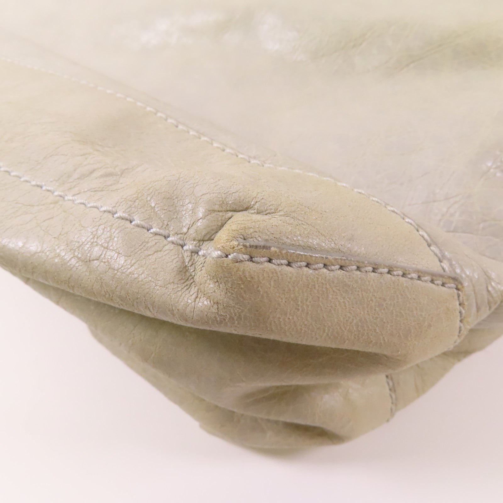 BALENCIAGA SHW Shoulder Bag 272409 Lambskin Leather Grey