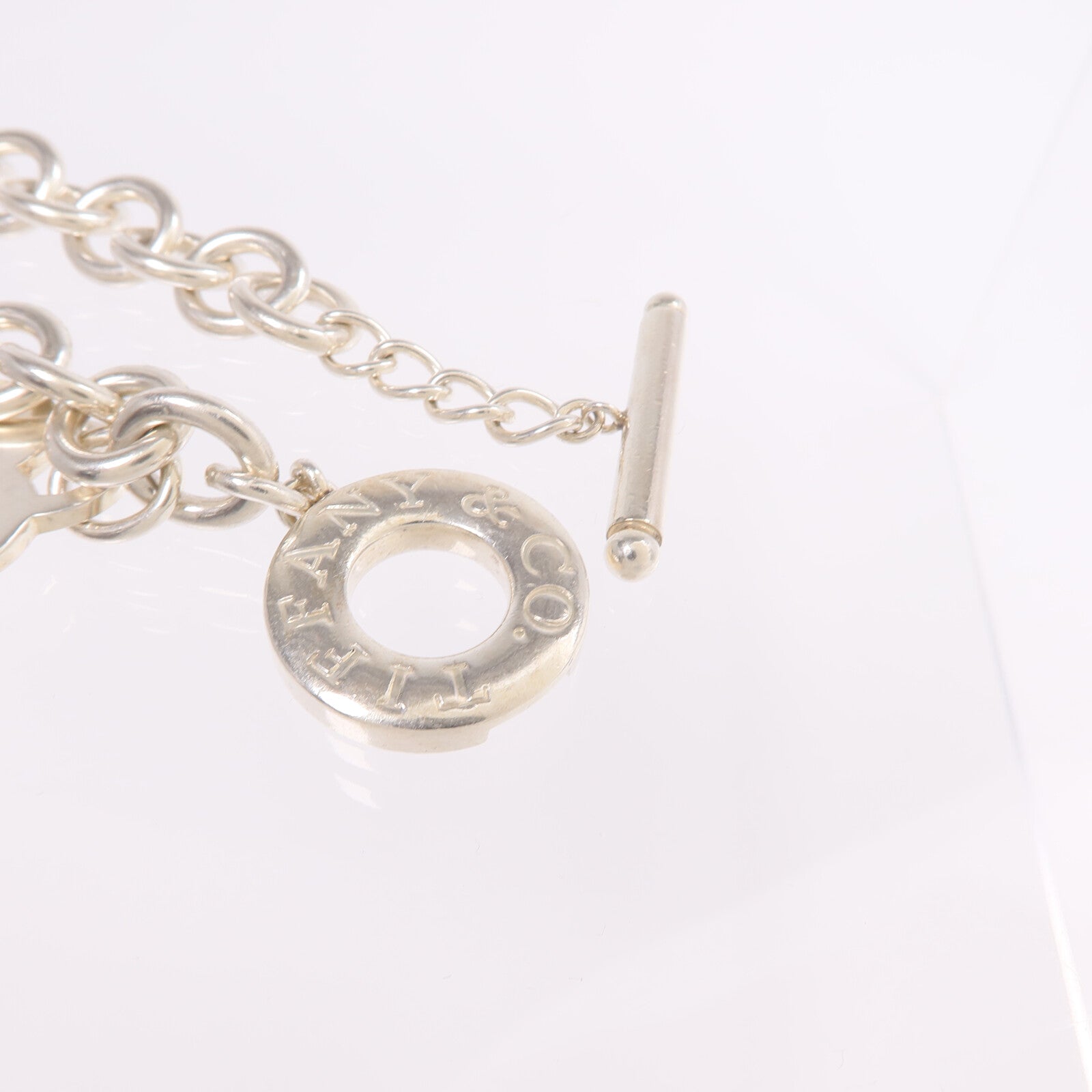 TIFFANY＆CO 925純銀Heart Tag Toggle Necklace項鍊