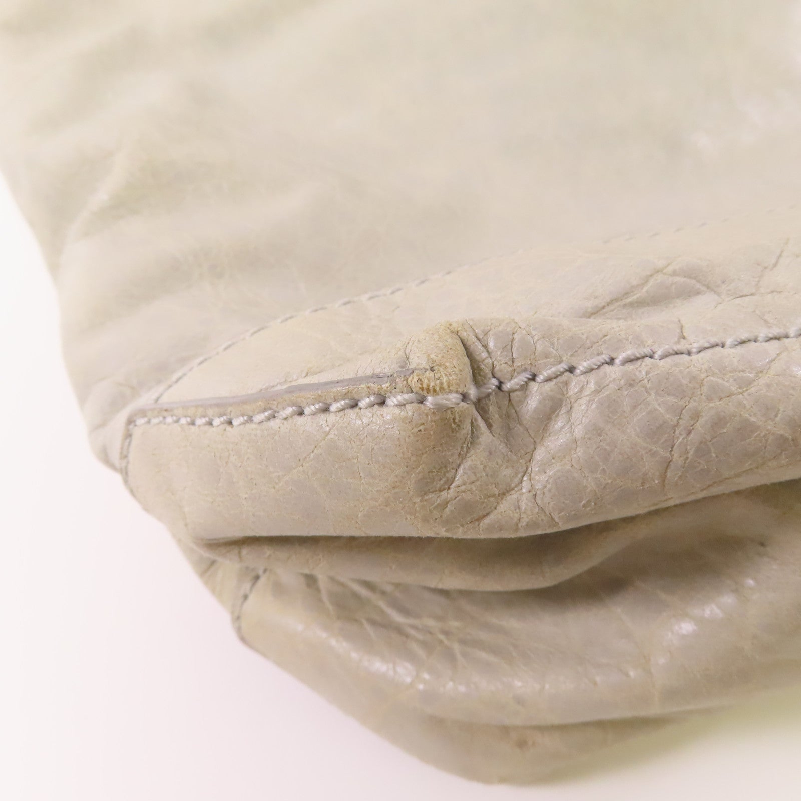 BALENCIAGA SHW Shoulder Bag 272409 Lambskin Leather Grey