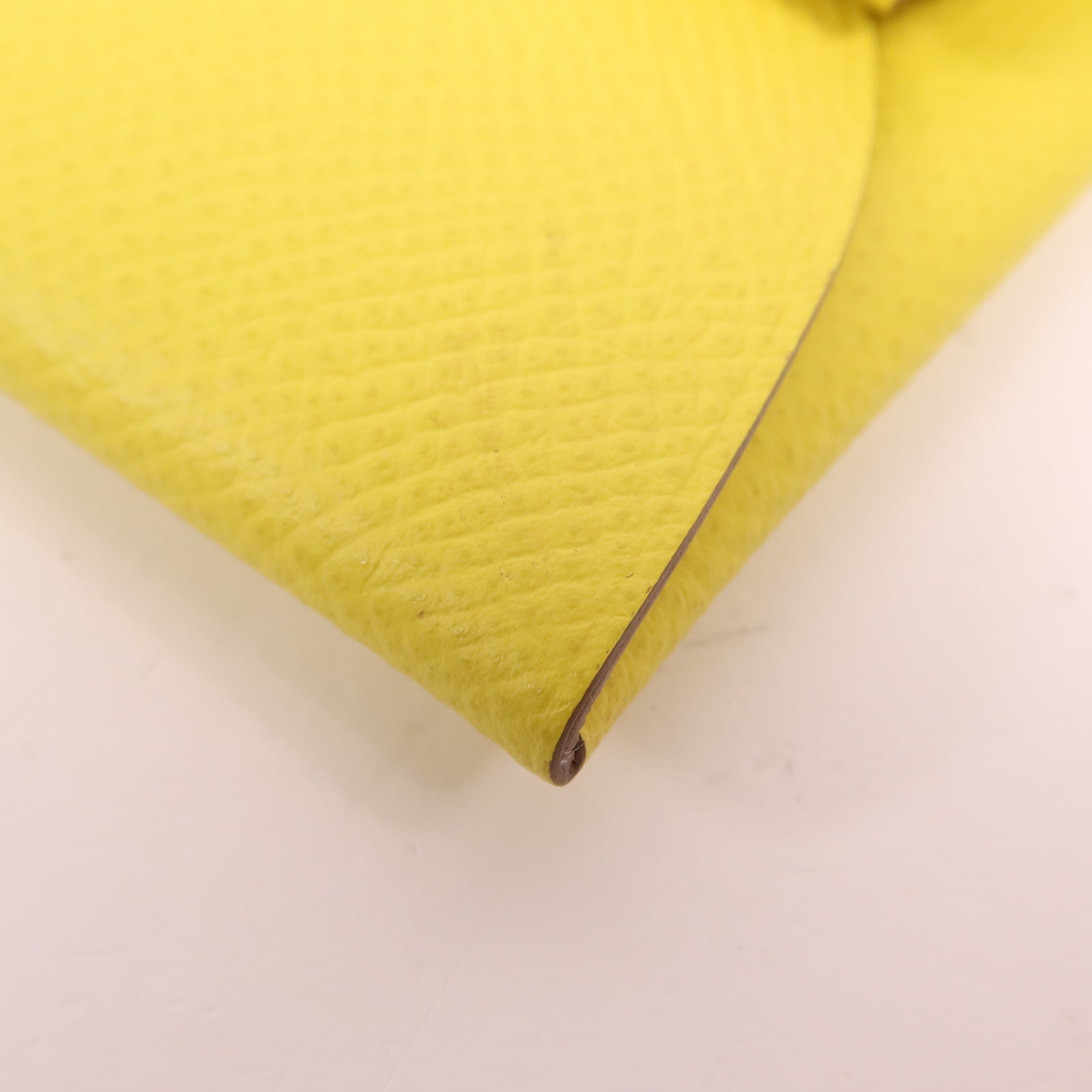 HERMES Epsom皮革Calvi Duo銀扣零錢包