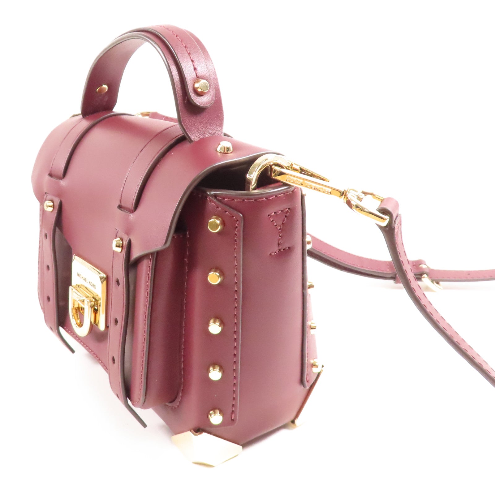 Michael Kors 牛皮皮革Mini Manhattan Bag金扣手挽肩背兩用袋